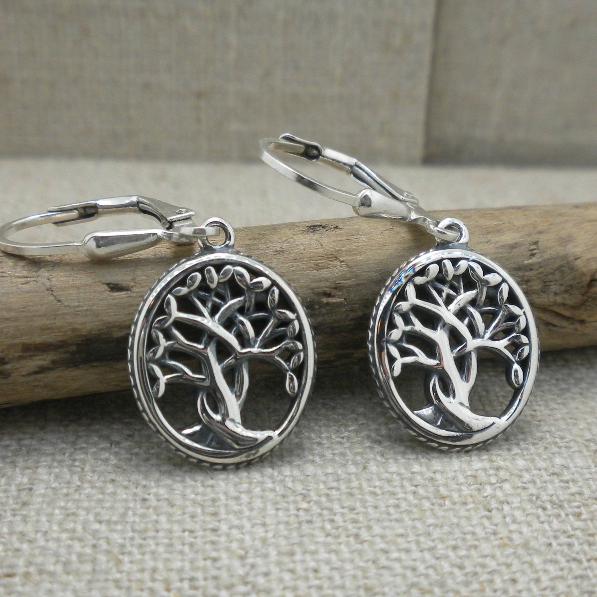 Small Sterling Silver Celtic Tree of Life Earrings