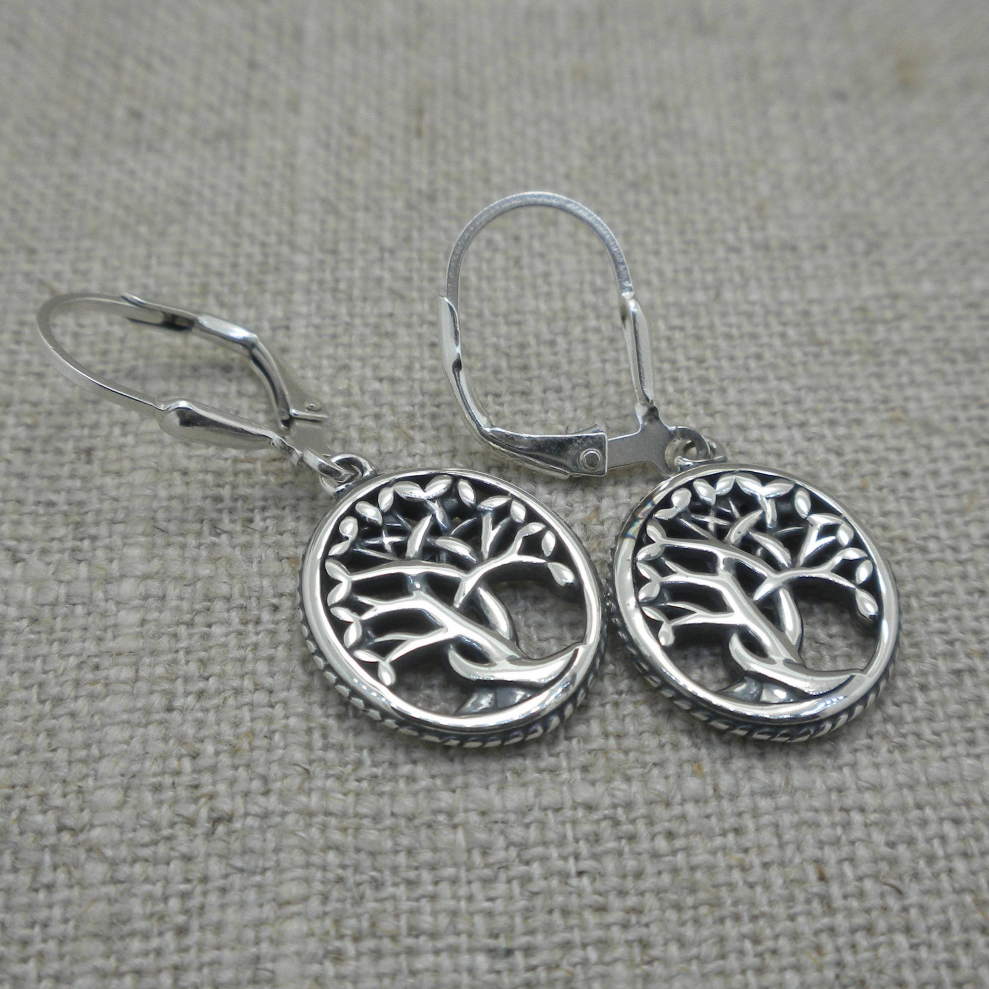 Tree of Life Earring in Sterling Silver