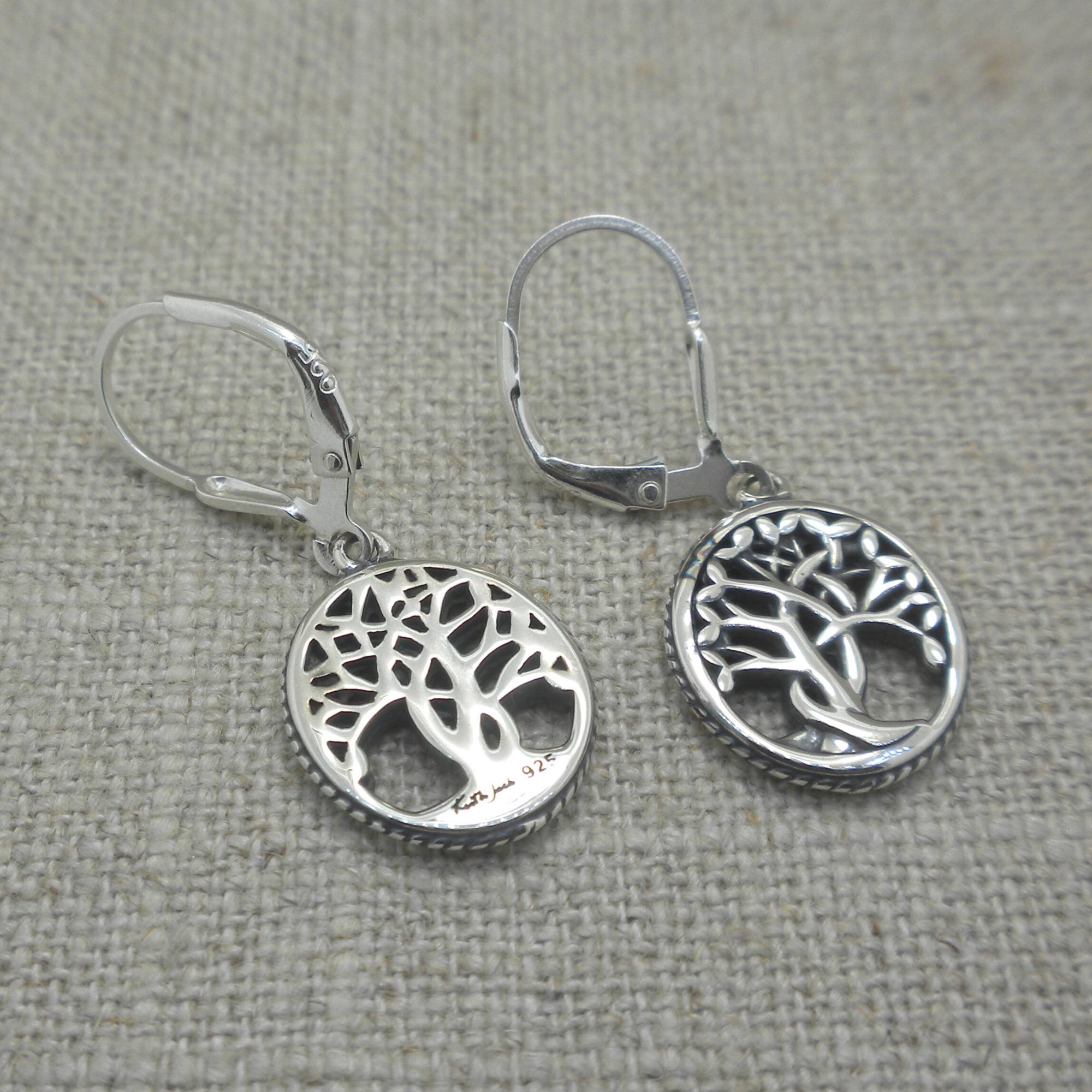 Small Sterling Silver Celtic Tree of Life Earrings