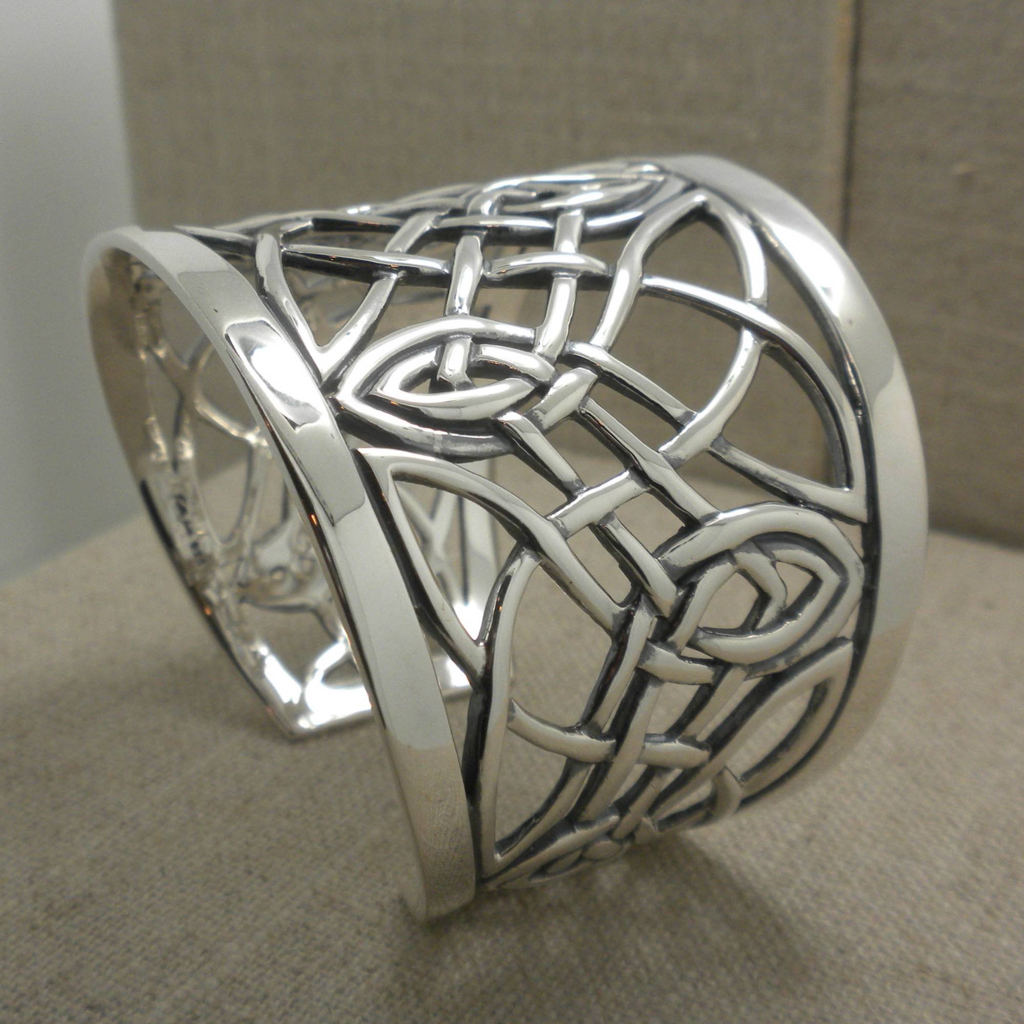 Elven Celtic Knotwork Cuff Bracelet by Keith Jack Jewelry 