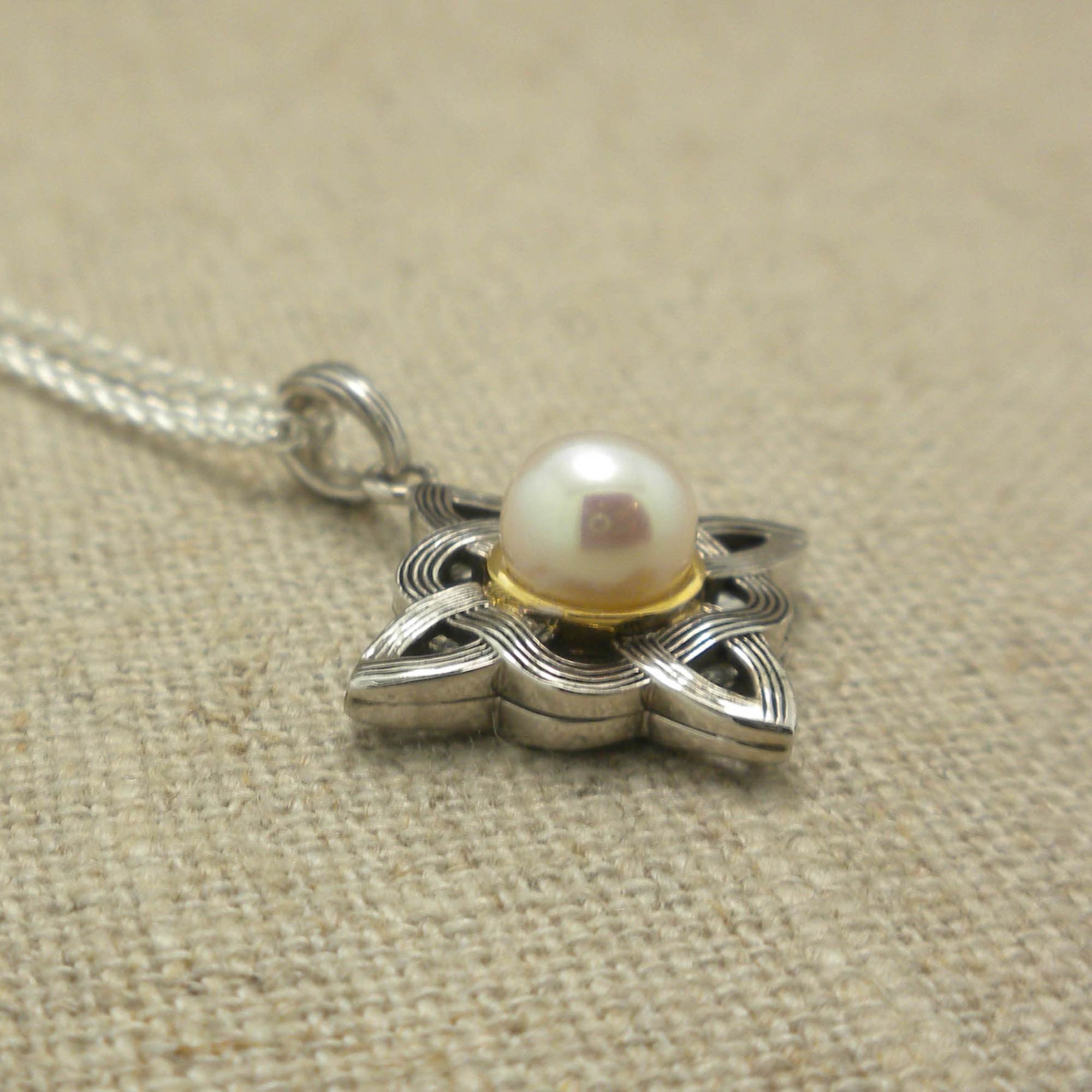 Keith Jack Celtic Celestial Pendant with Pearl