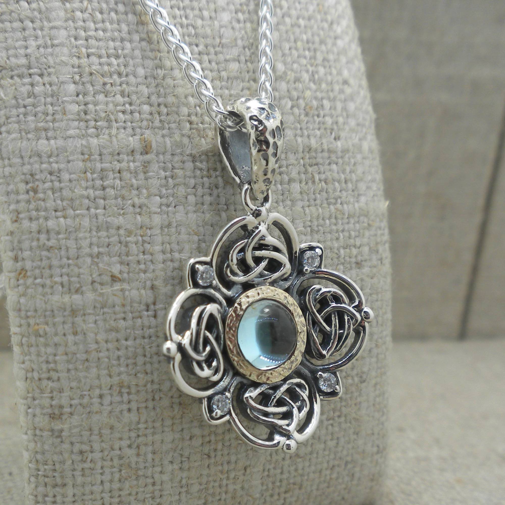 Celestial Pendant with Blue topaz by Keith Jack