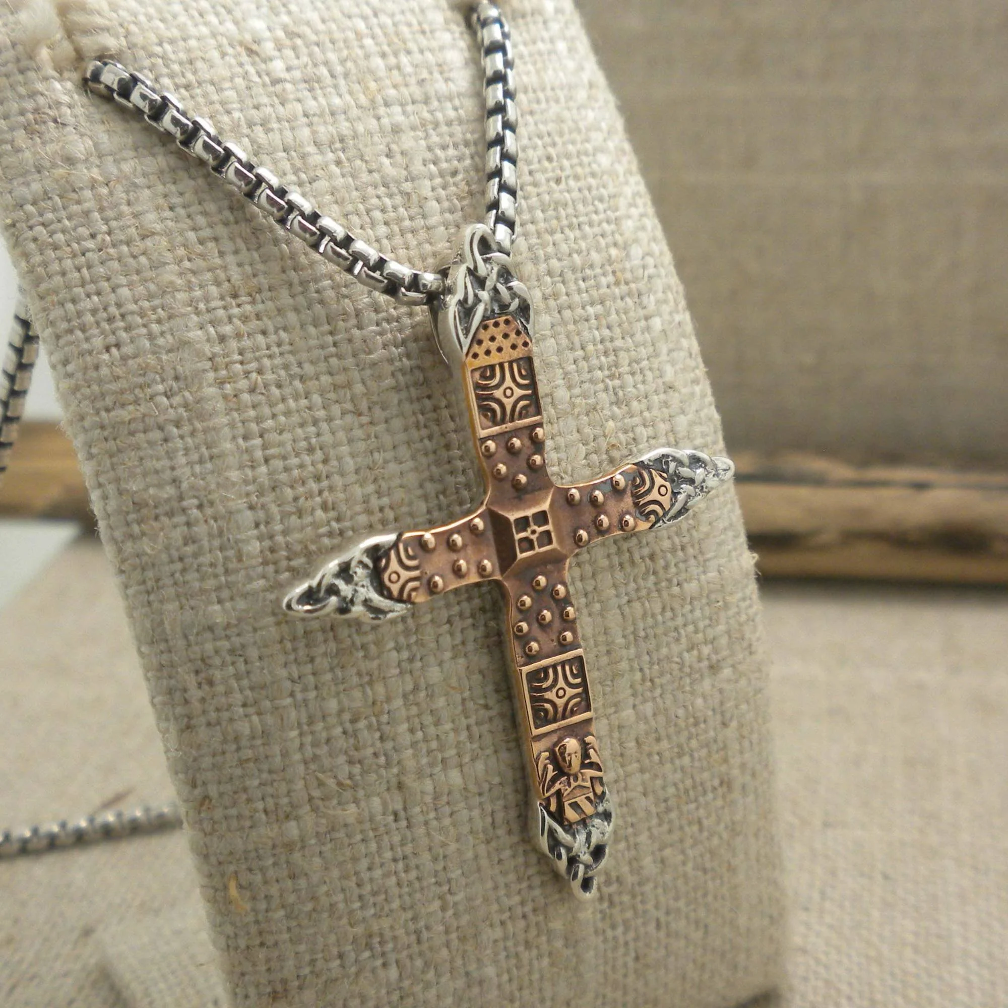 Silver &amp; Bronze Celtic Cross