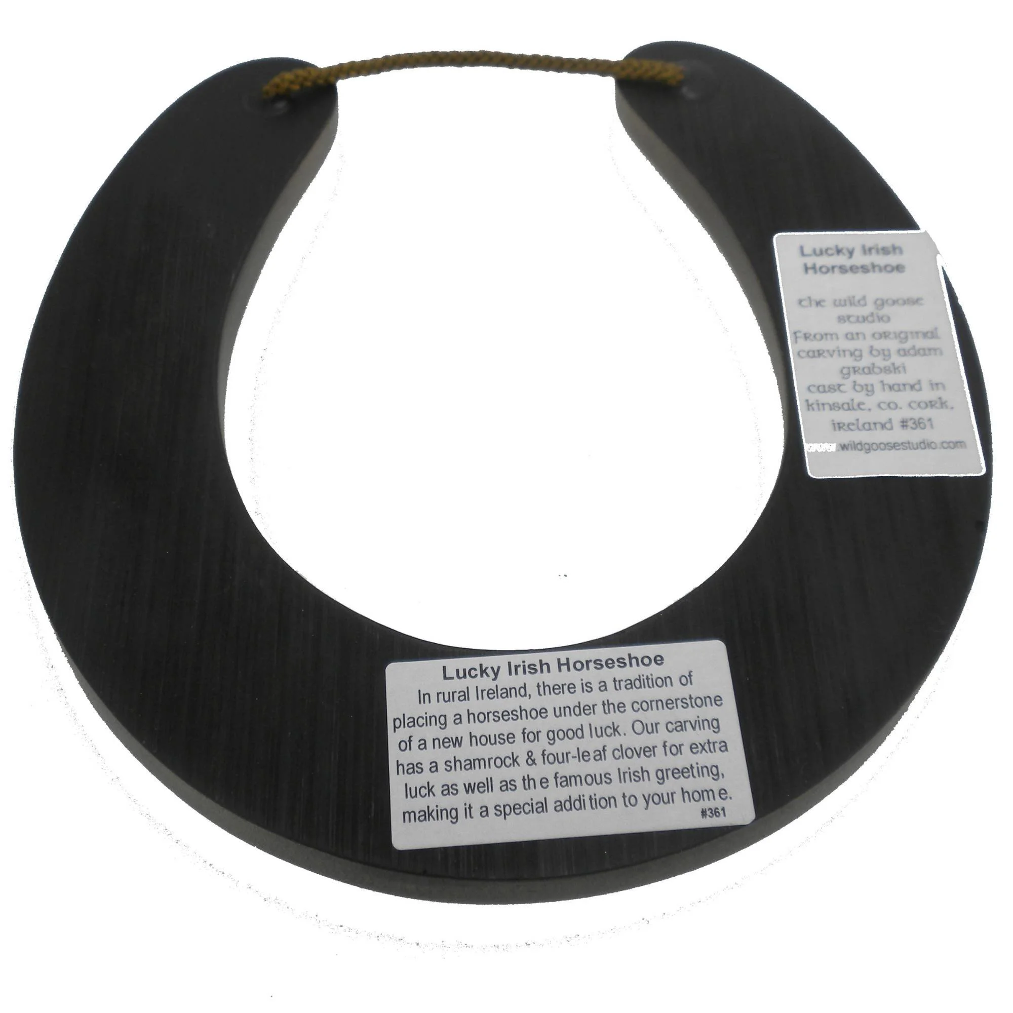Lucky Irish Horseshoe Plaque Bronze