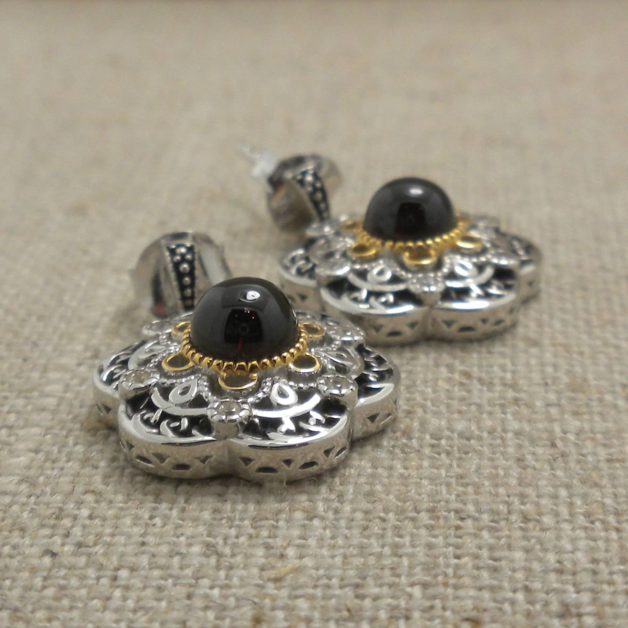 Sterling Silver Celestial with CZ Earrings 