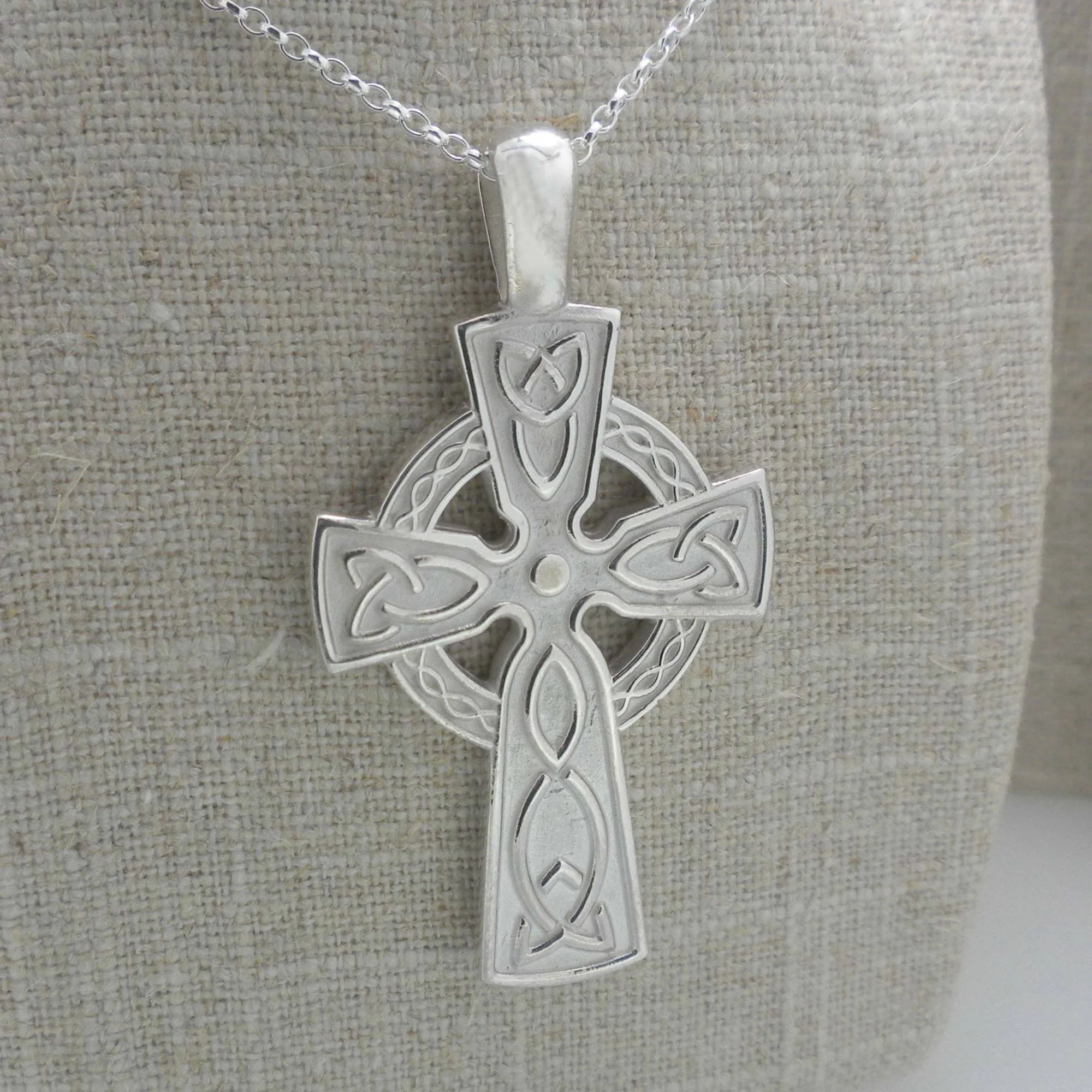 Very Large Sterling Silver Trinity Knot Celtic by FADO