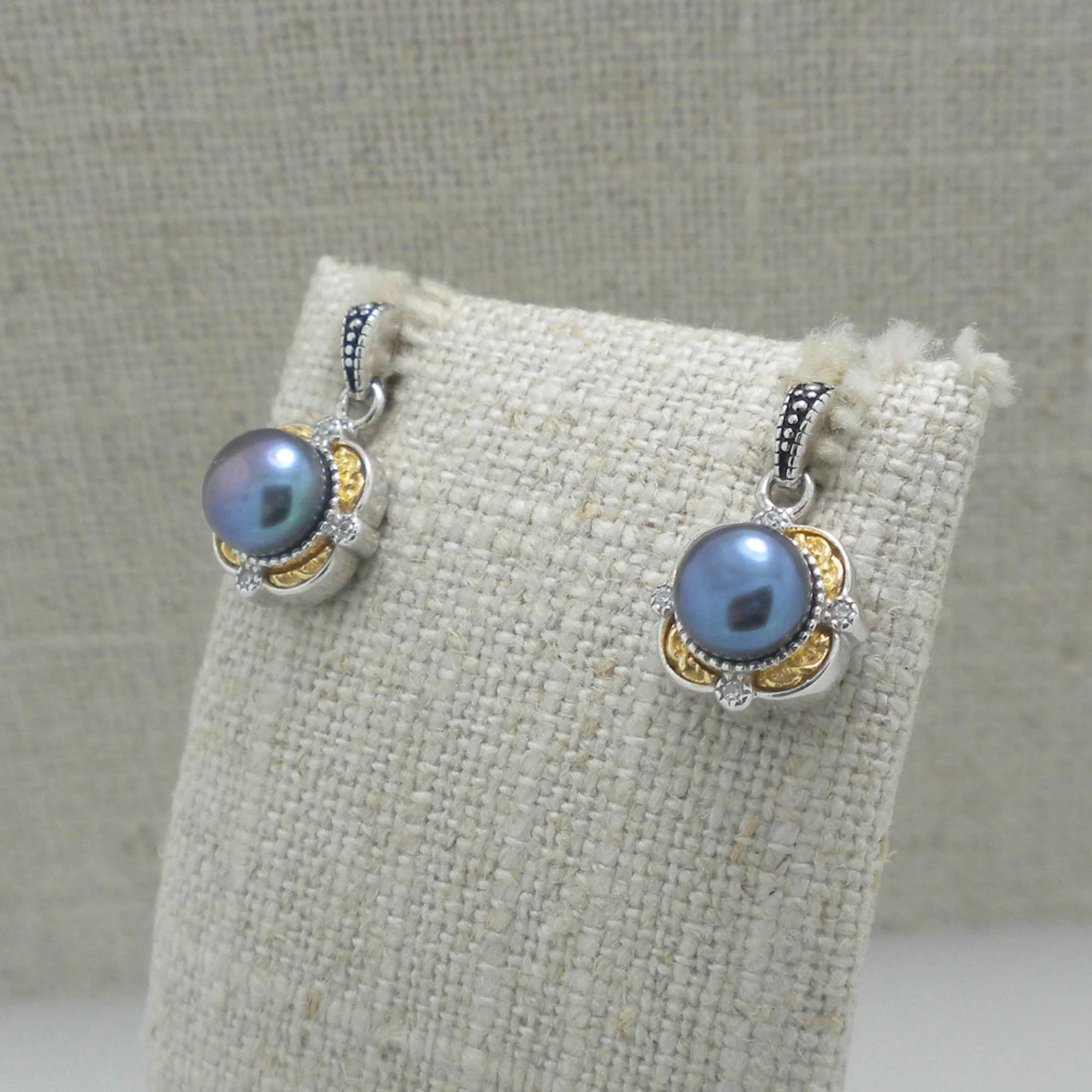 Sterling and 10K Aphrodite Earrings
