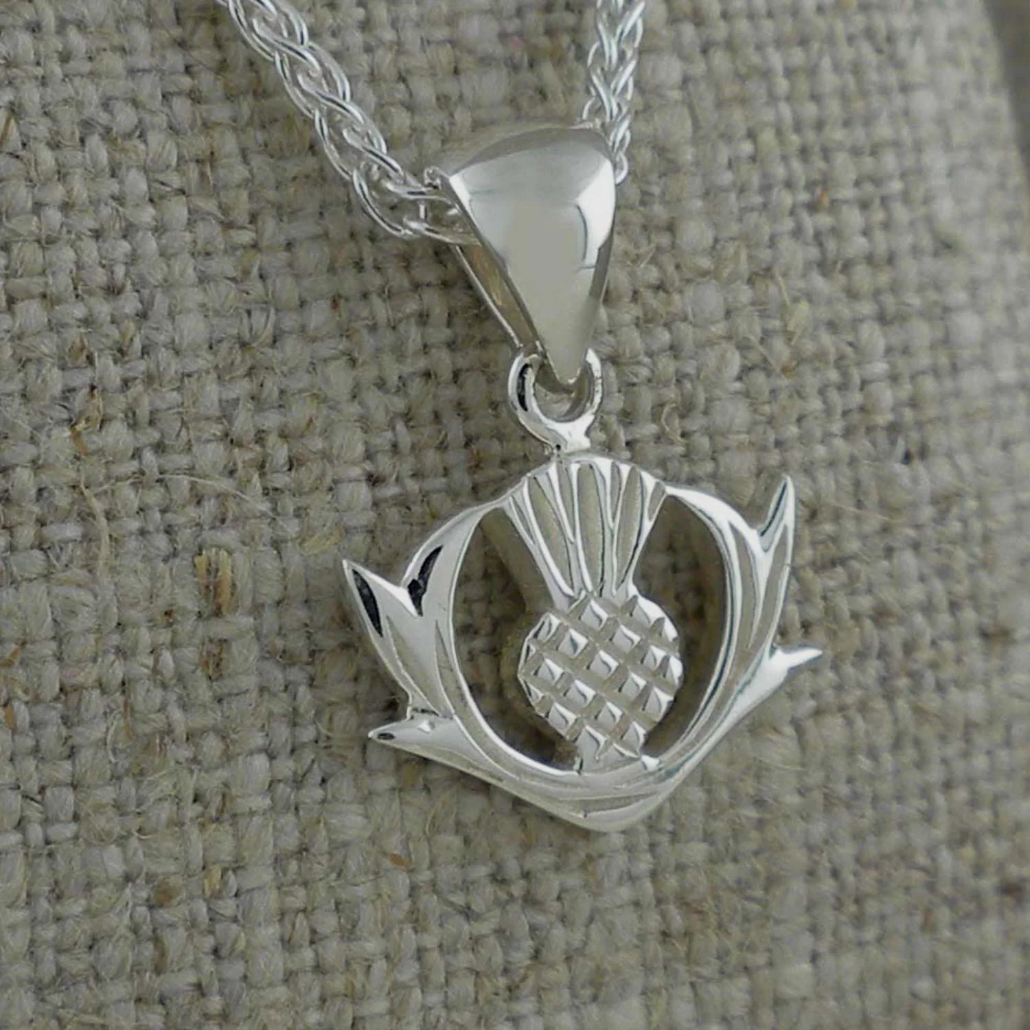 Thistle Pendant in Sterling Silver