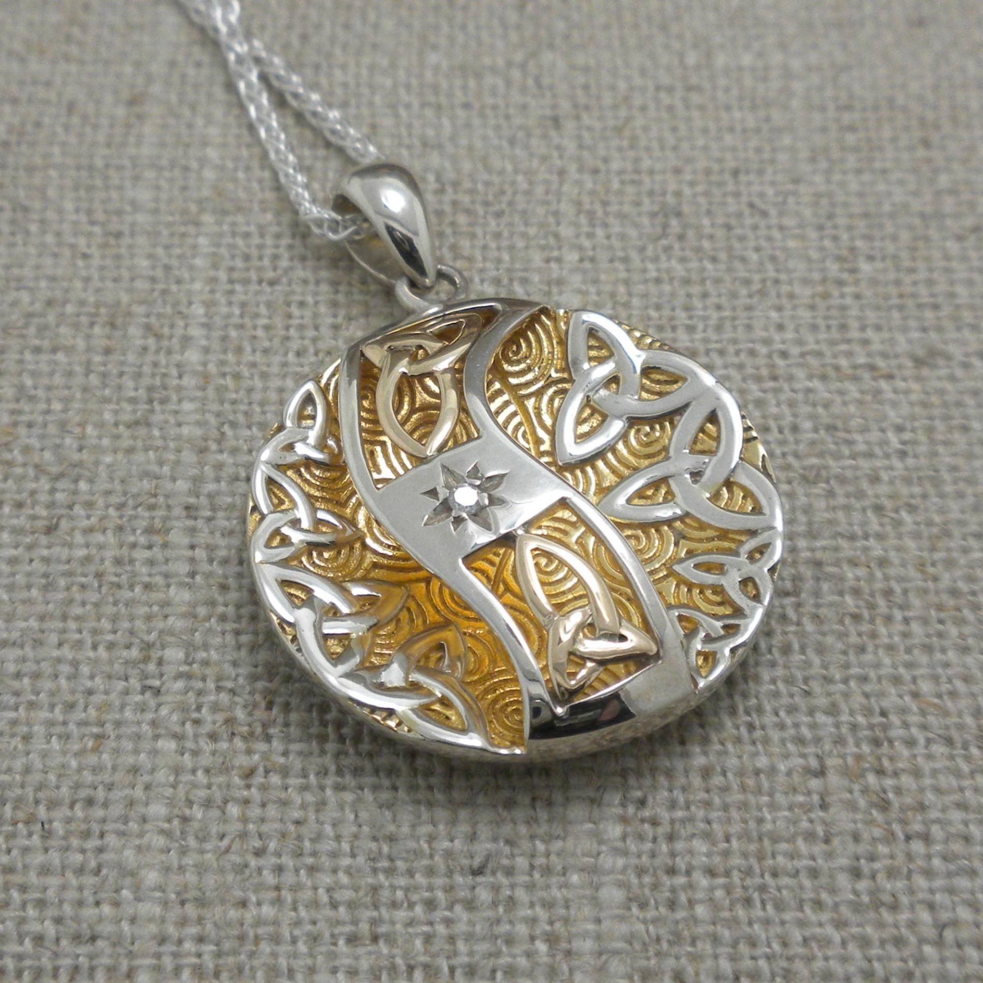 Trinity Knot and Diamond Faerie Pendant