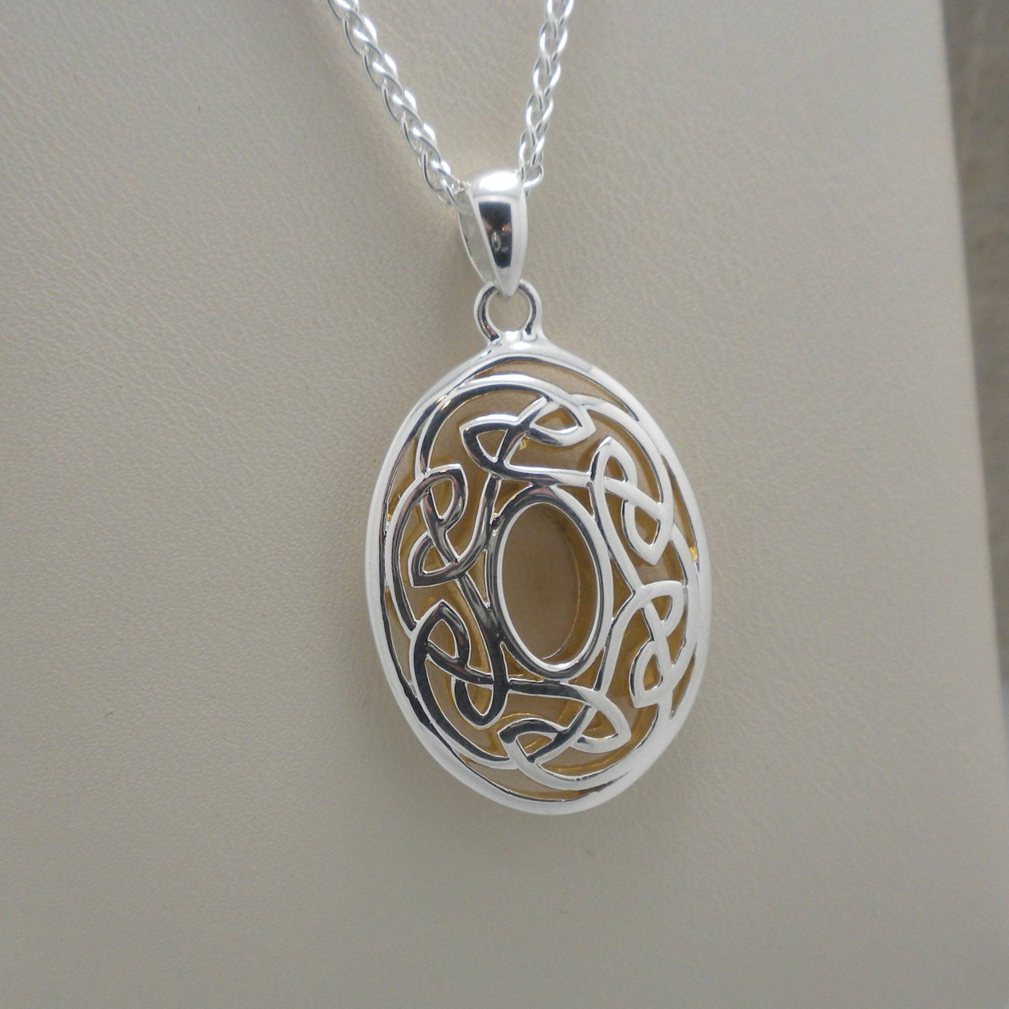 Oval Celtic Window to the Soul Pendant by Keith Jack