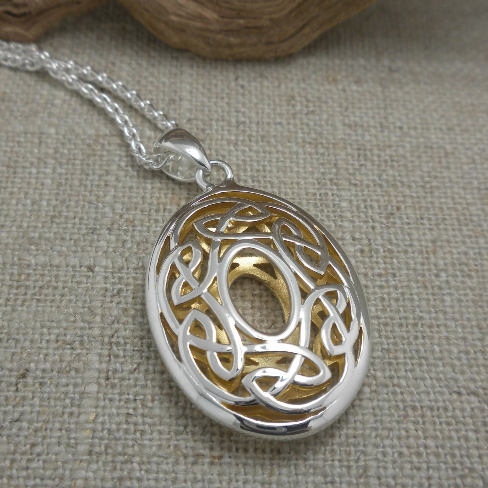Oval Celtic Window to the Soul Pendant
