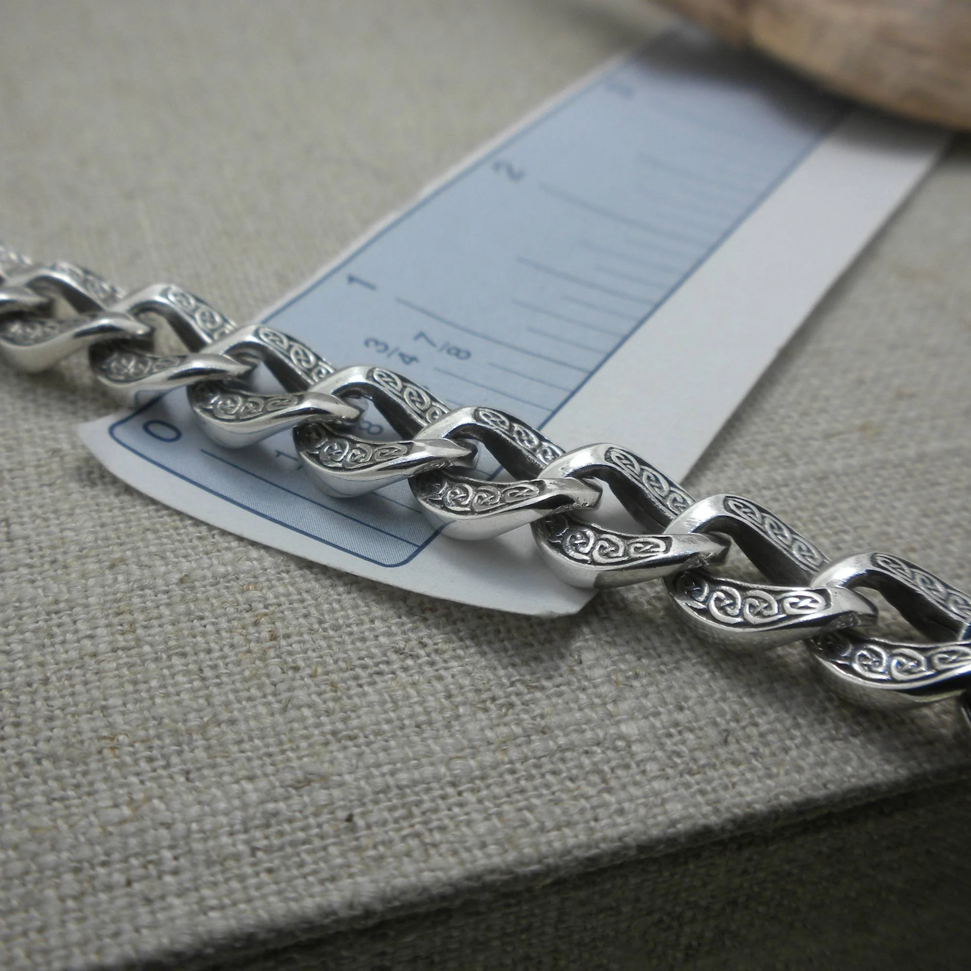Celtic Knot Curb Chain with Celtic Closure &amp; Design