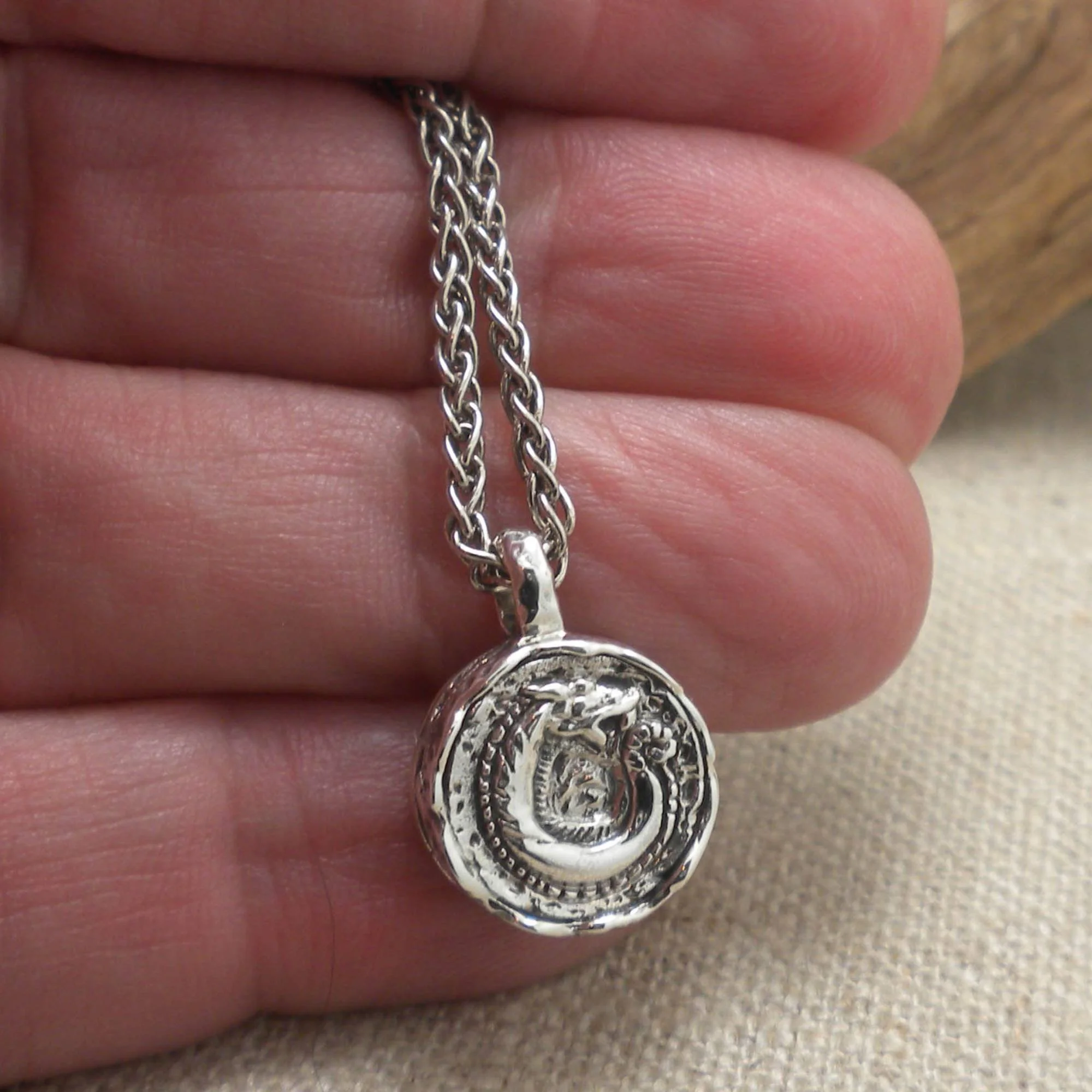 Keith Jack Sterling Silver Dragon Spirit Pendant