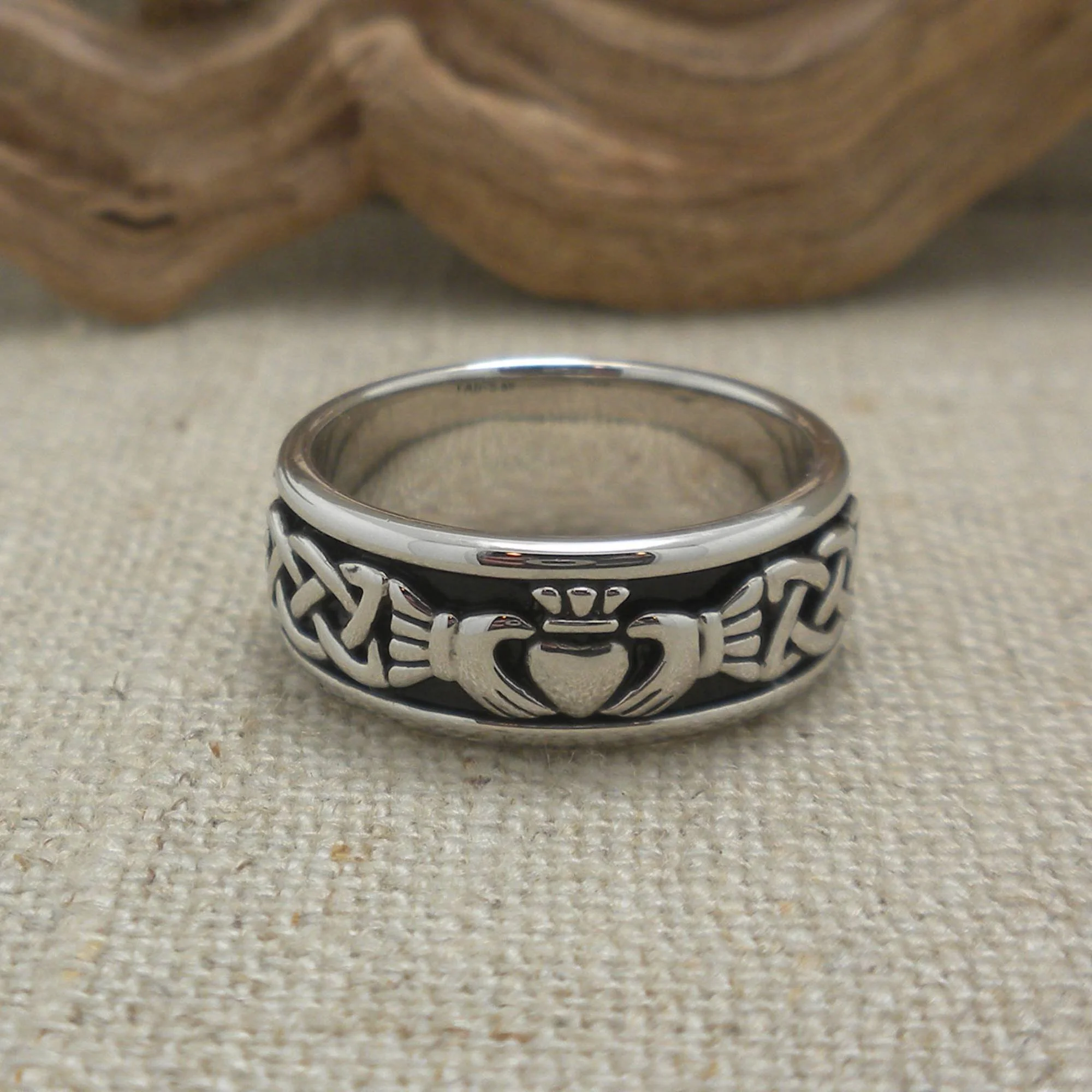 Celtic Claddagh Wedding Ring Made in Ireland