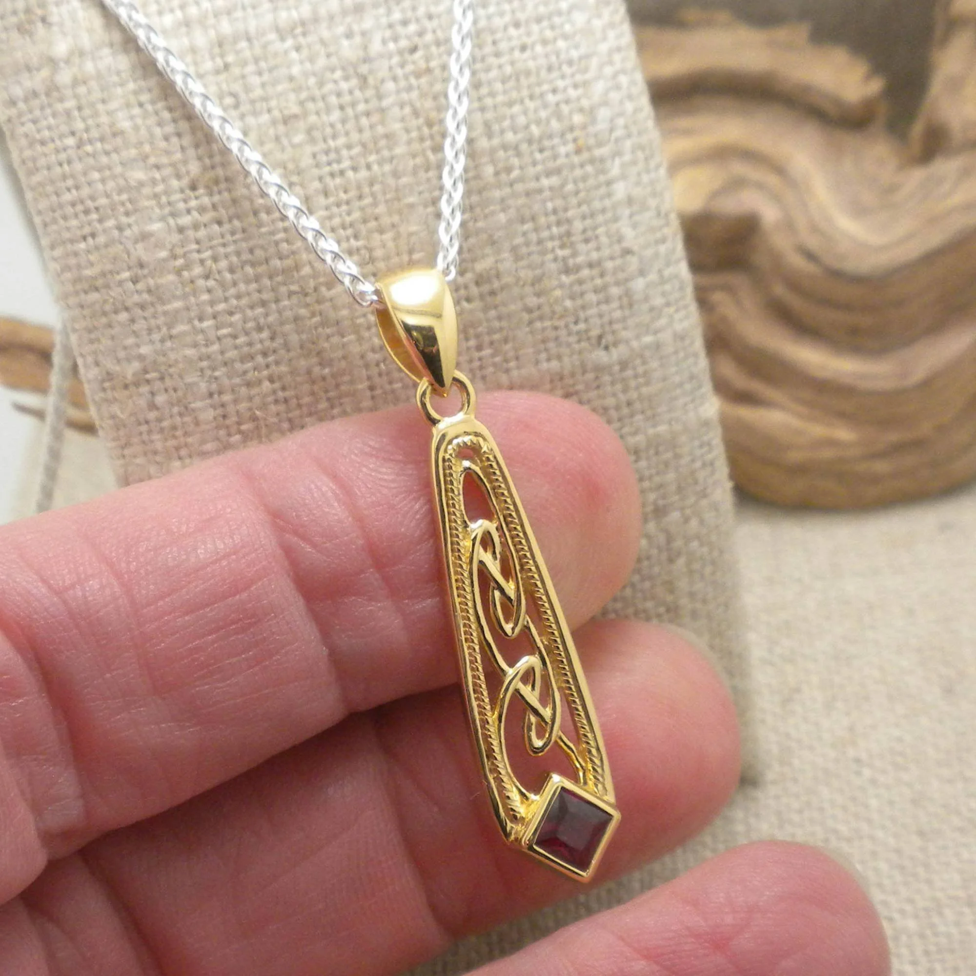 Vermeil over Sterling Window to the Soul Pendant by Keith Jack