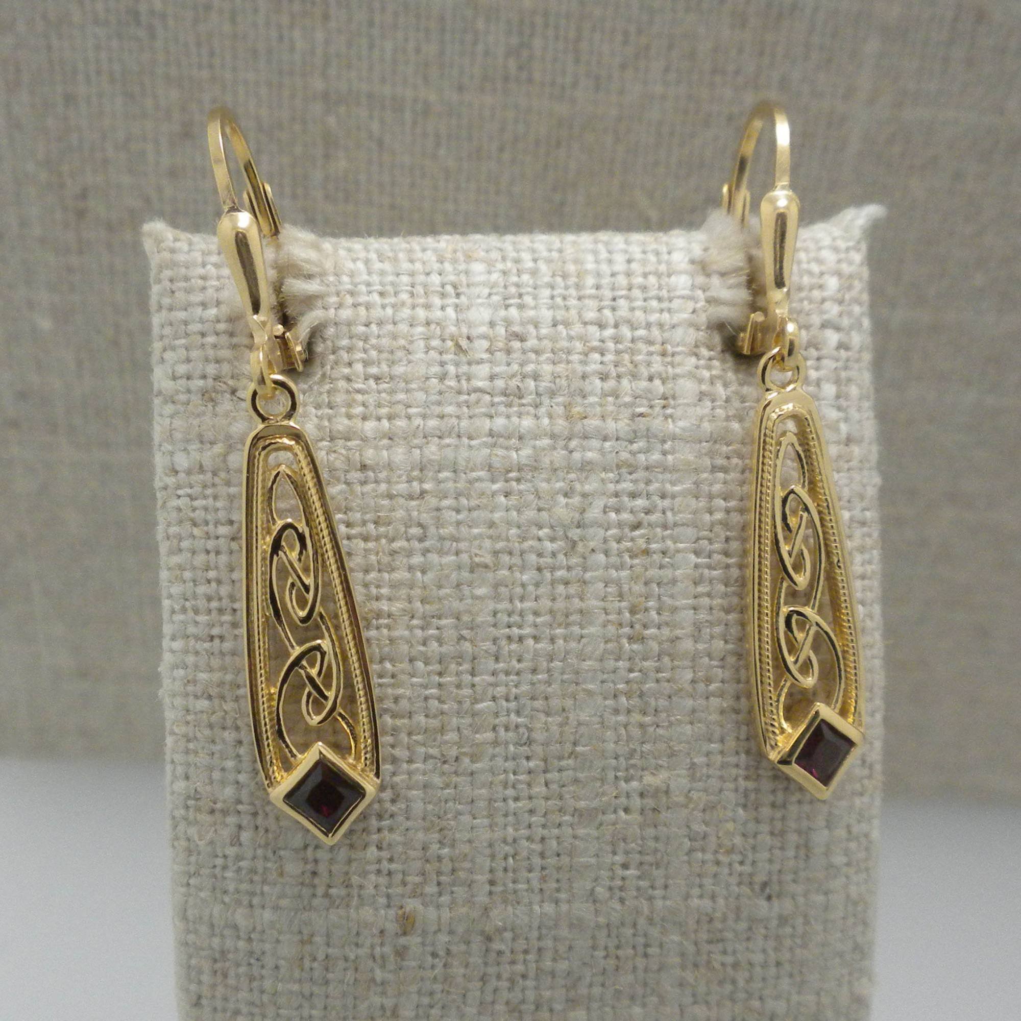 Keith Jack Earrings with Ruby -Vermeil Window to the Soul