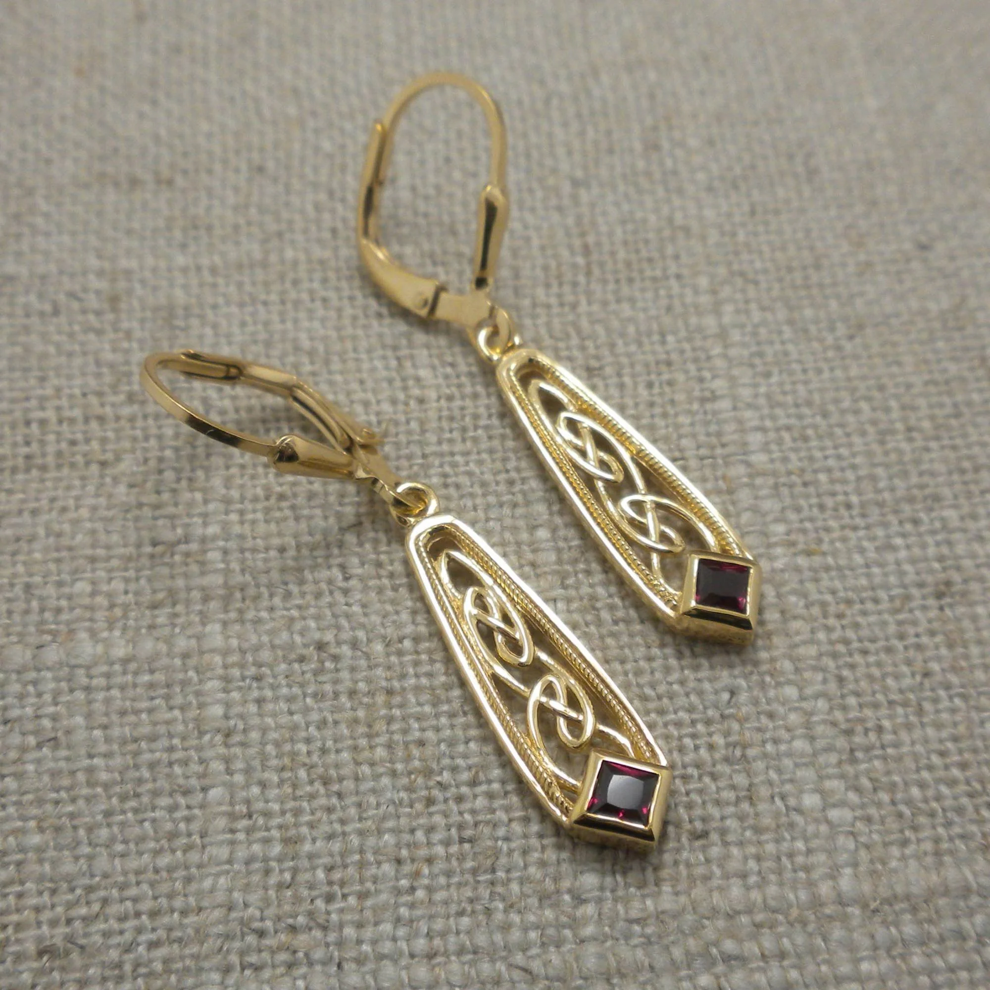 Window to the Soul Earrings with Ruby
