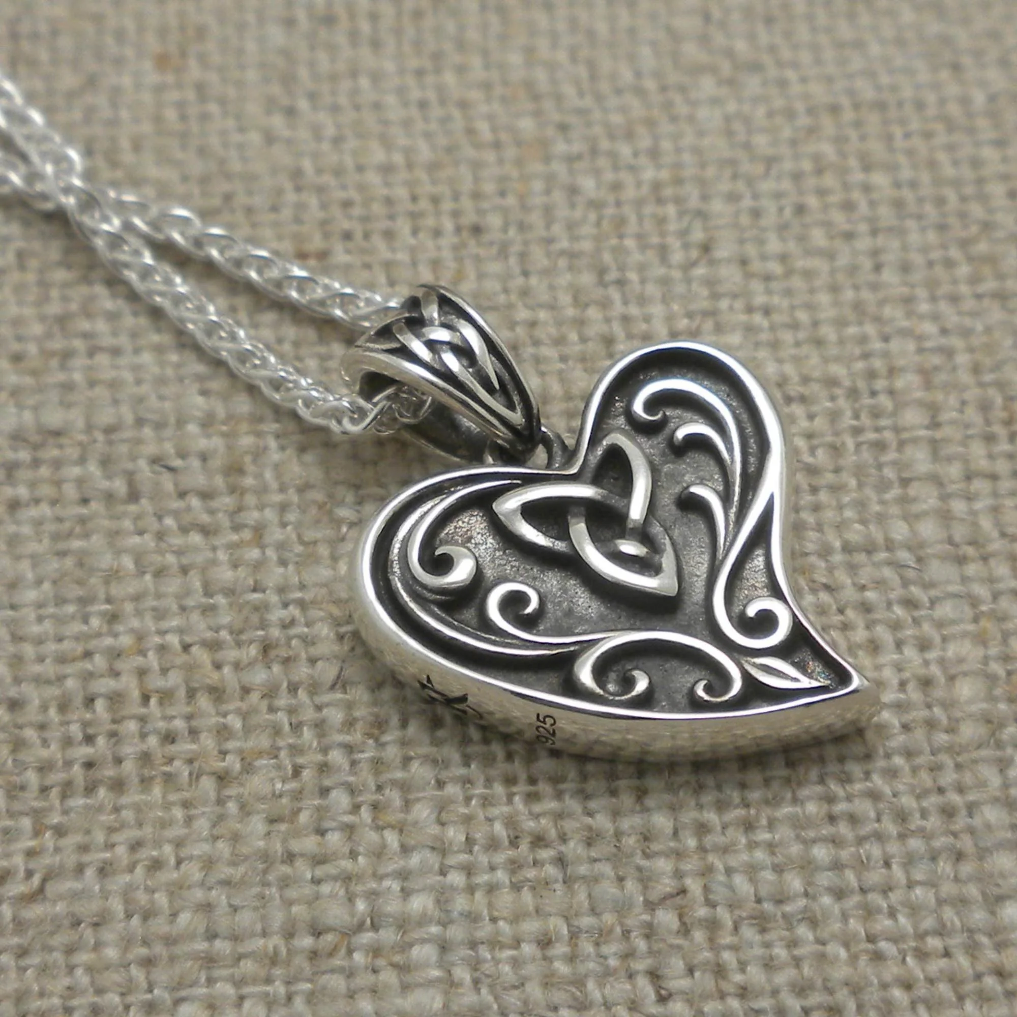 Keith Jack Heartline Celtic Heart with Trinity Knot