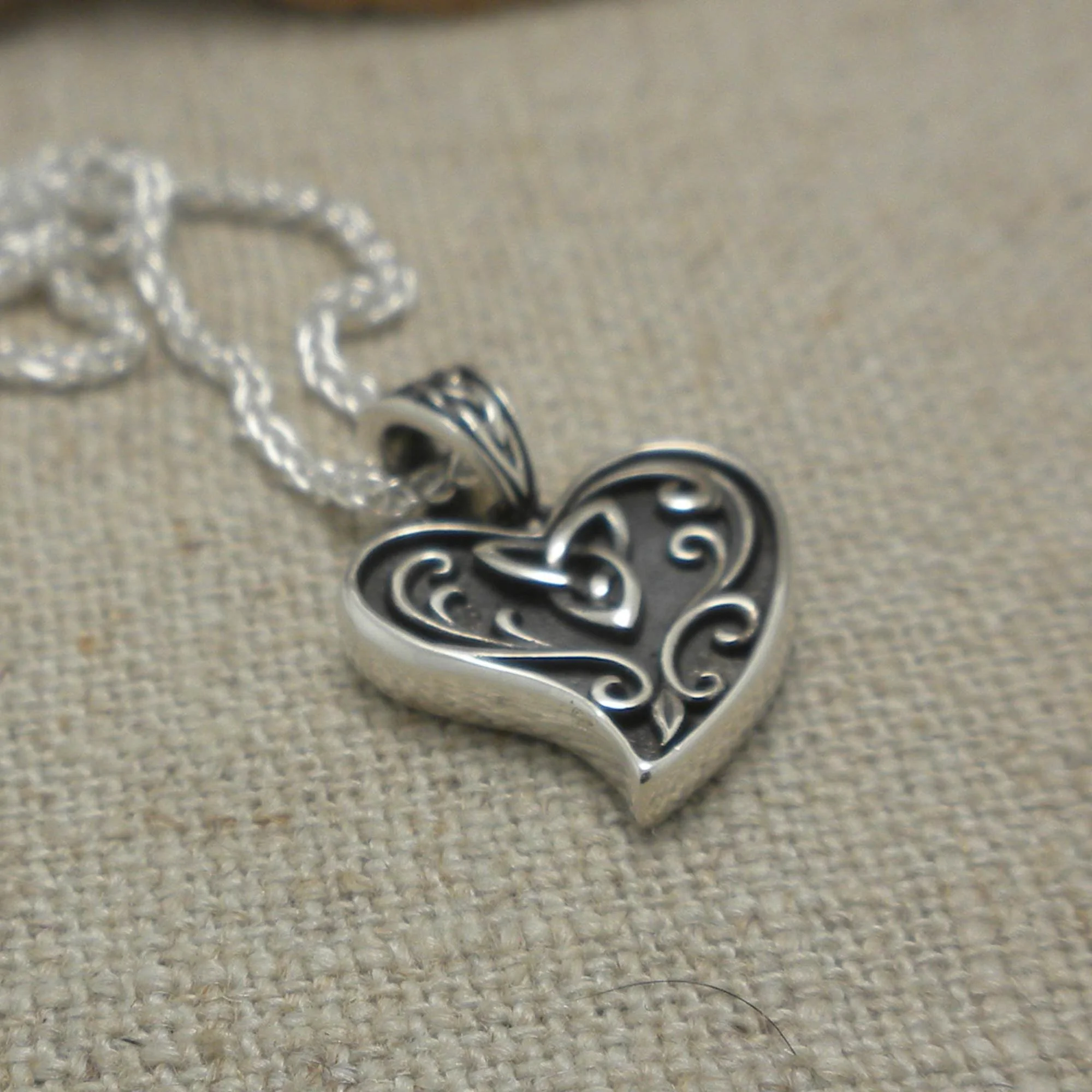 Celtic Heart Pendant in Sterling Silver by Keith Jack