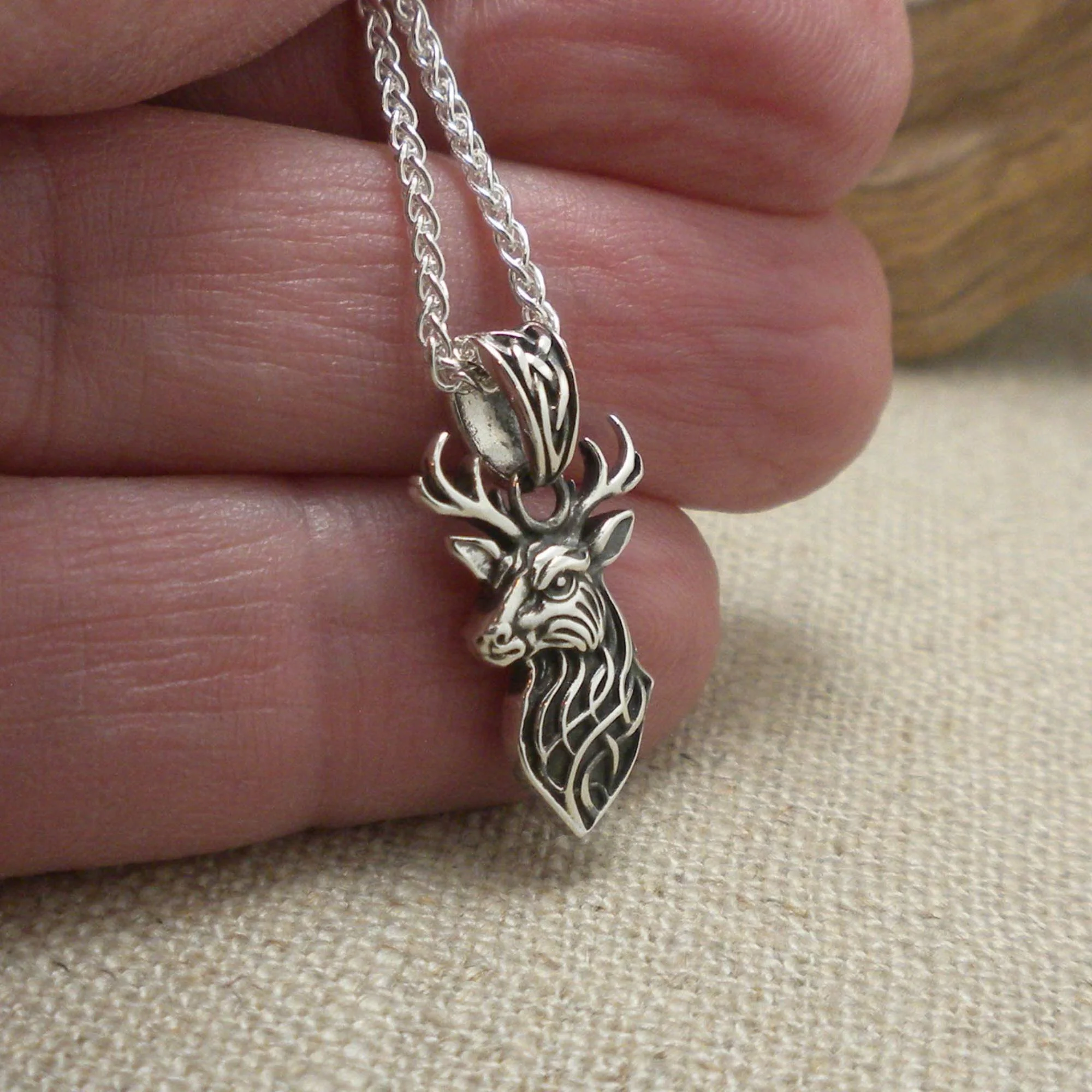Double sided Stag Pendant by Keith Jack