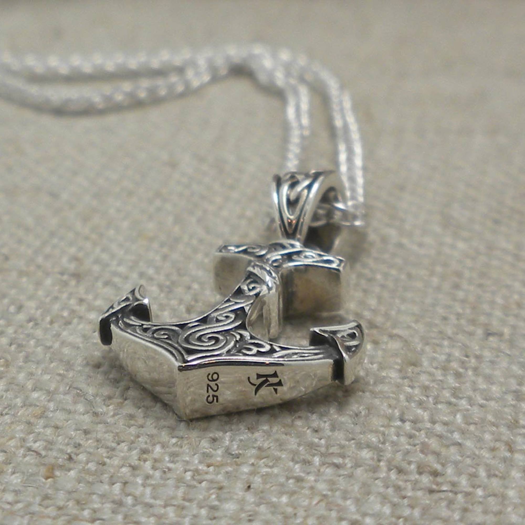 Celtic Anchor Pendant in Sterling Silver 