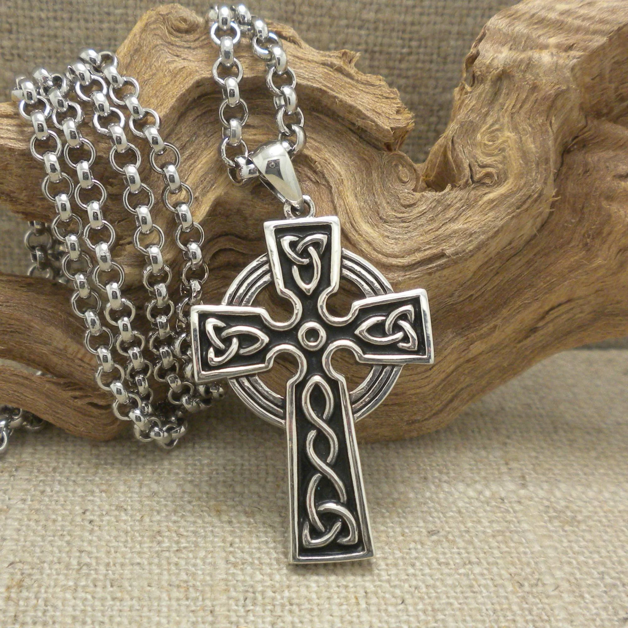 Irish Made Celtic Cross in Sterling Silver