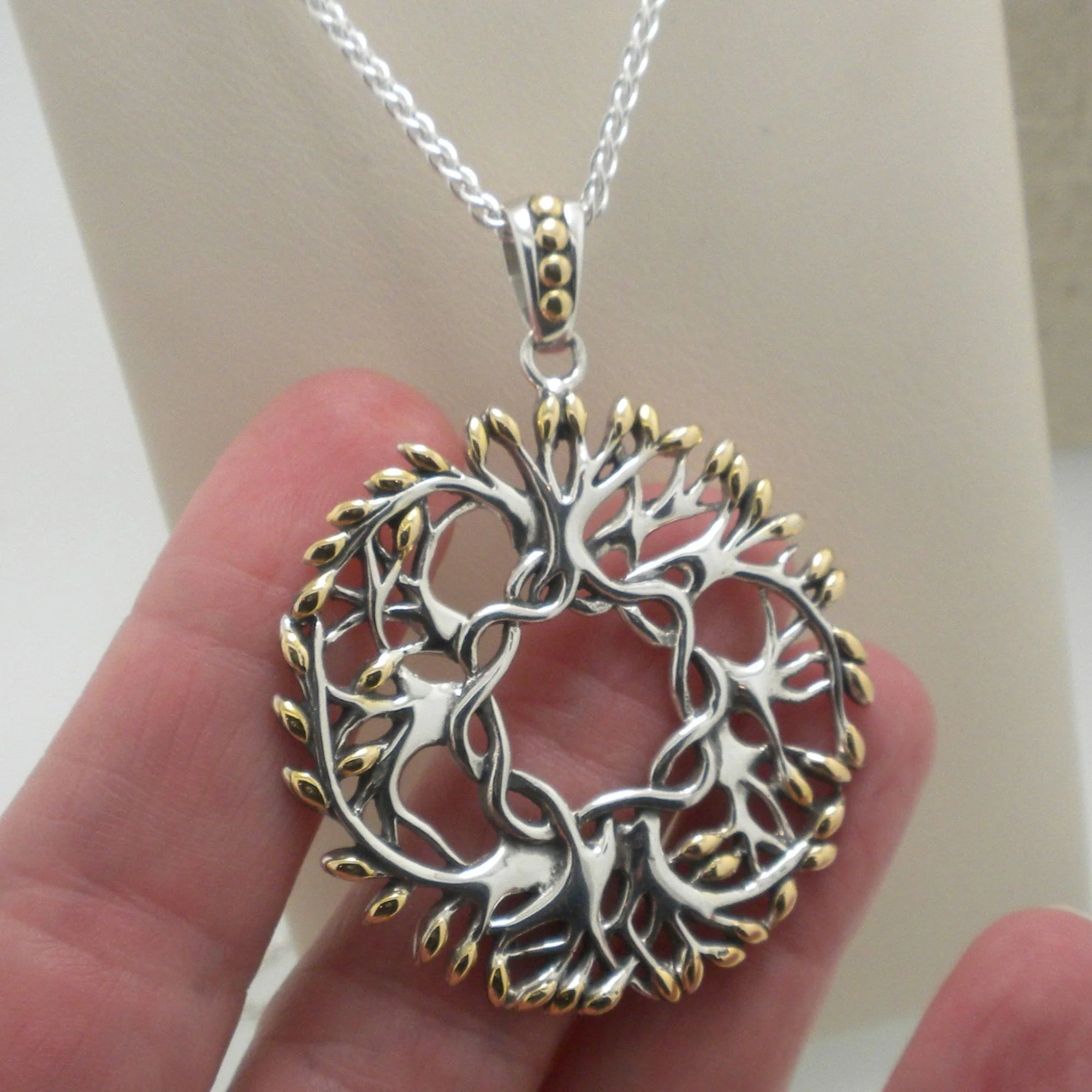Keith Jack Celtic Tree of Life Pendant in 18K and Sterling Silver