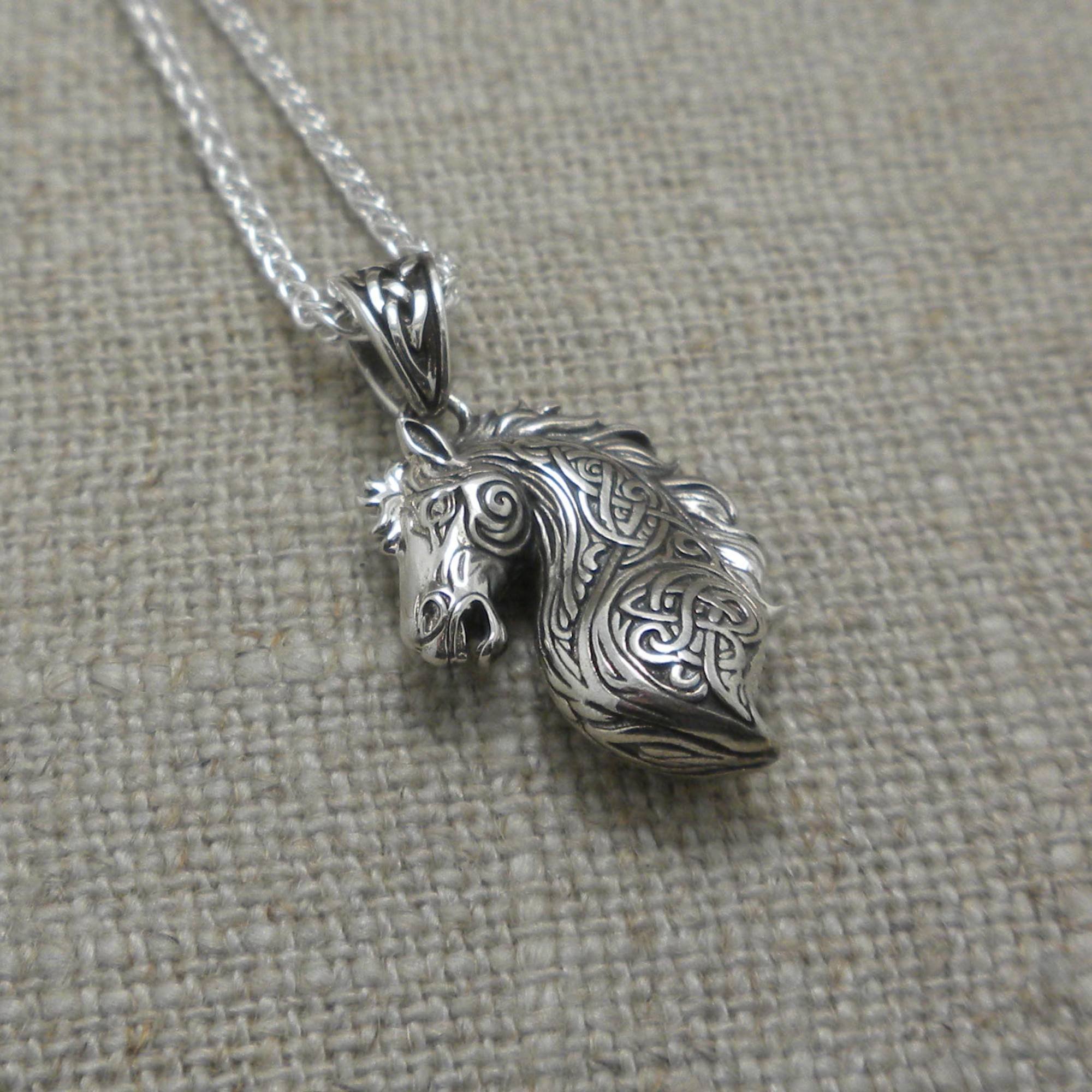 Keith Jack's Celtic Horse Pendant in Sterling Silver Heartline