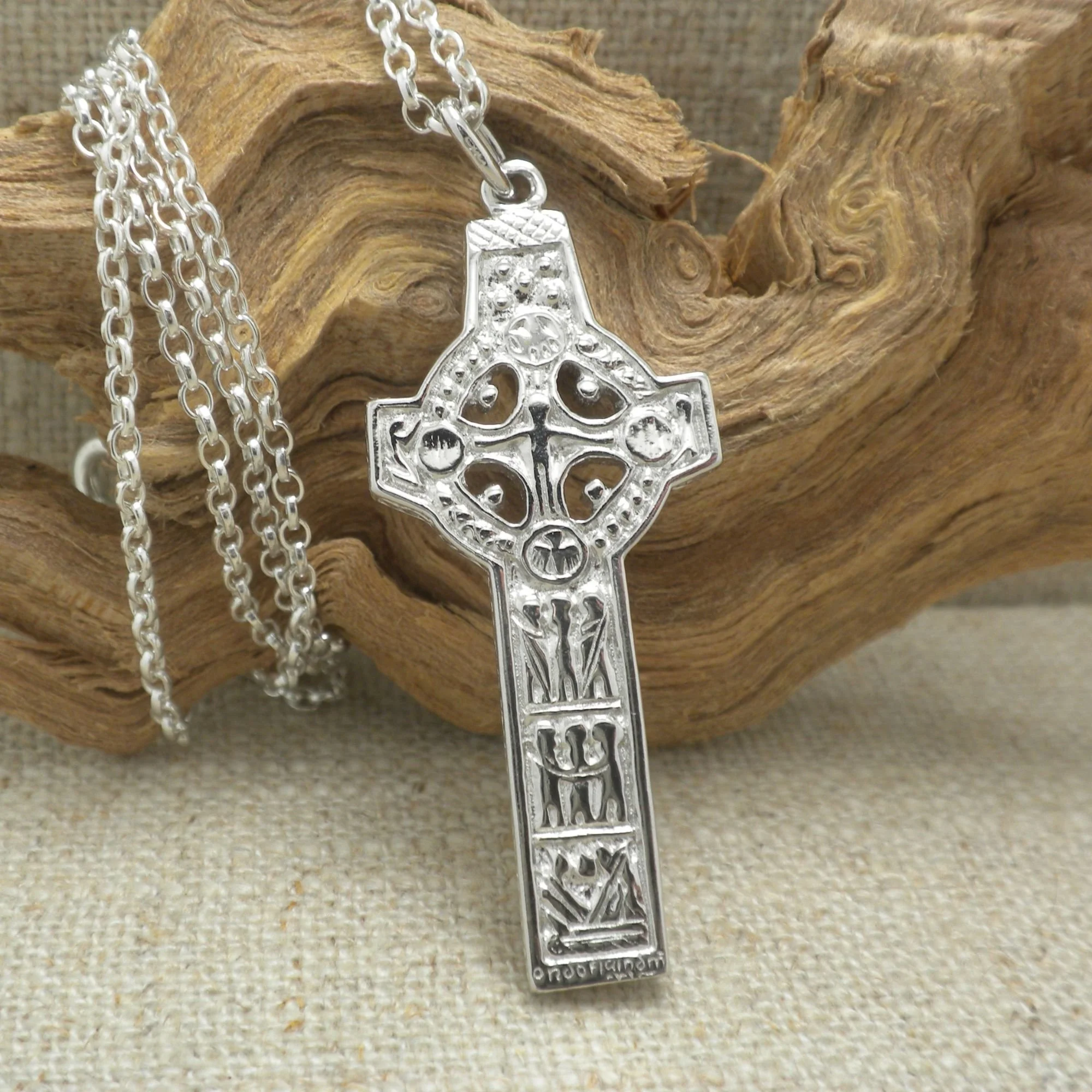 Sterling Silver Irish Cross of Scriptures by FADO