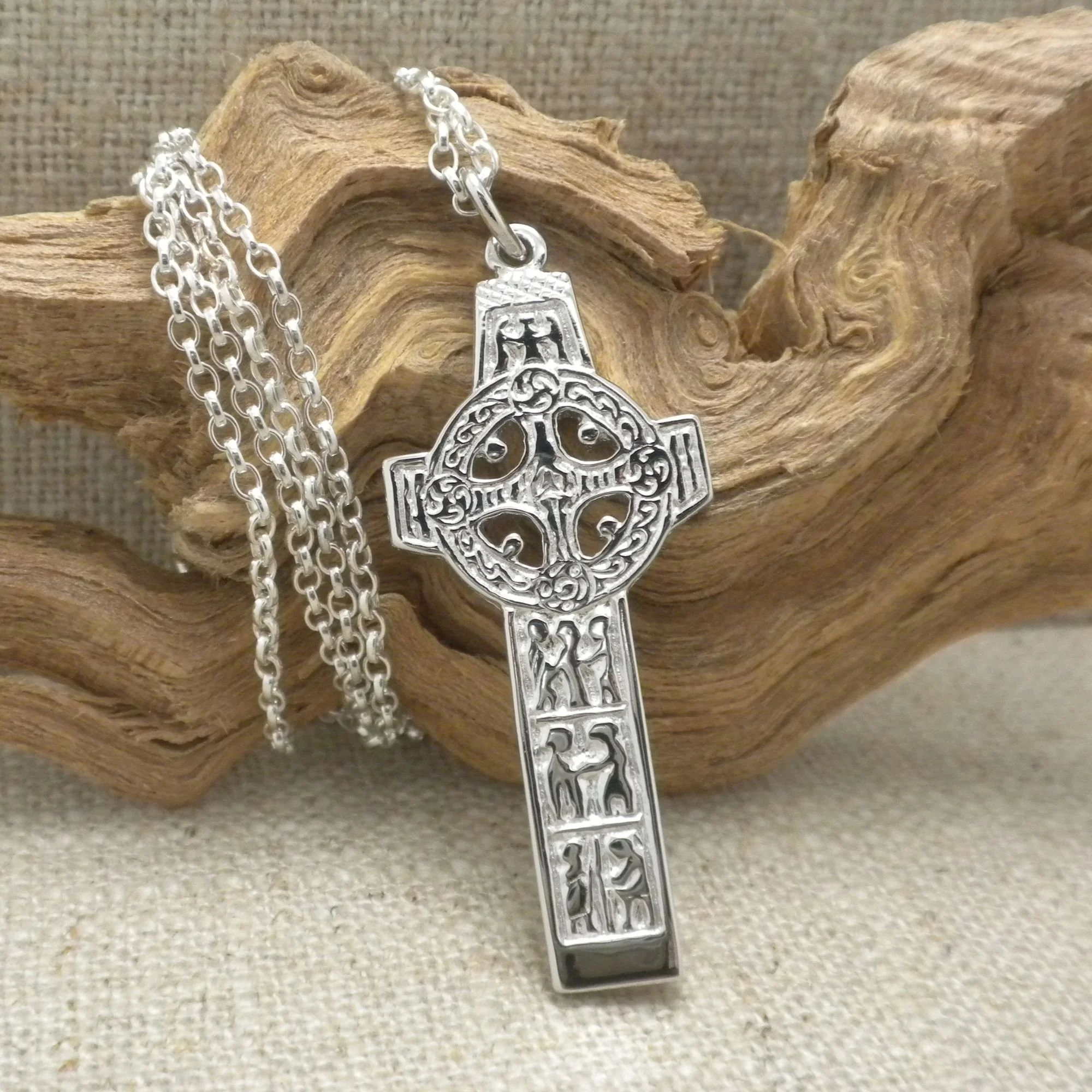 Sterling Silver Irish Cross of Scriptures