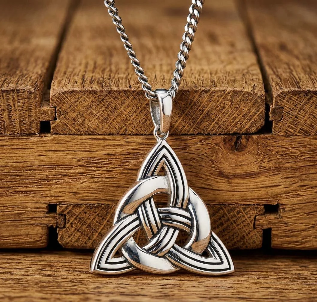 Sterling Silver Heavy Trinity Knot Pendant