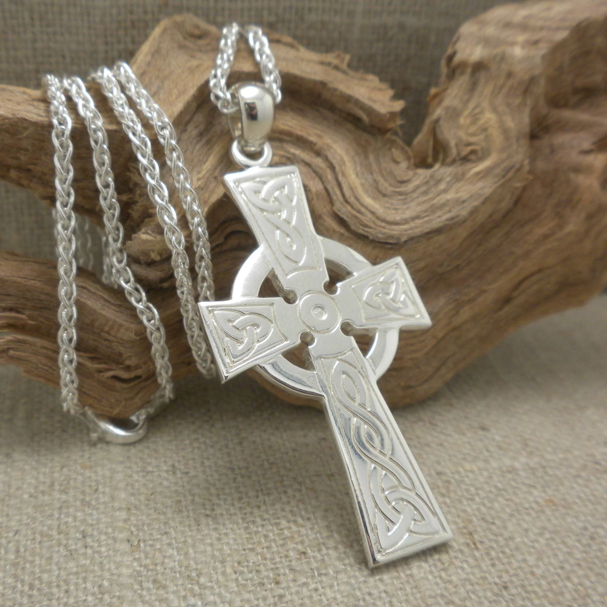 Large Sterling Silver Celtic Cross