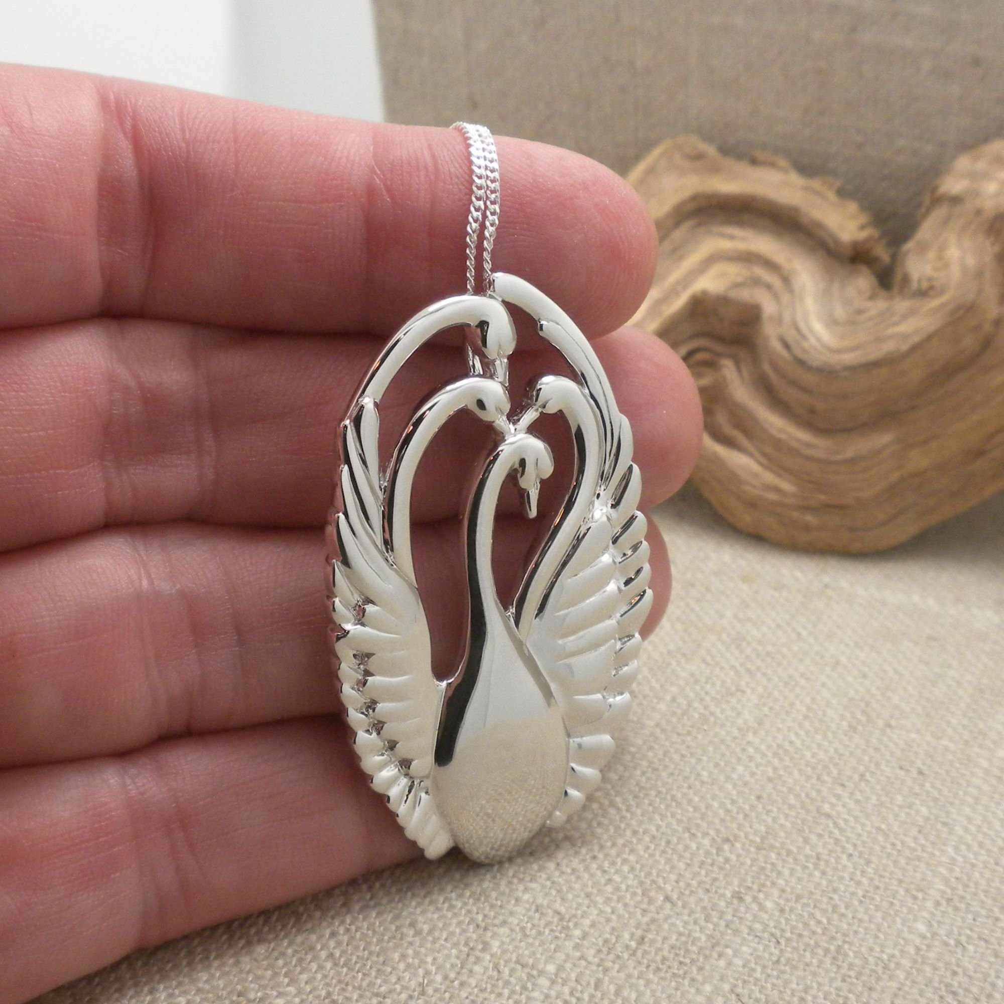 Sterling Silver Irish Children of Lir Pendant by FADO