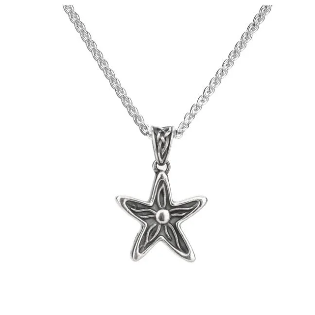 Starfish Pendant with Celtic Bail Sterling Silver Heartline