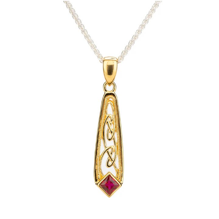 Vermeil over Sterling Window to the Soul Pendant with Ruby