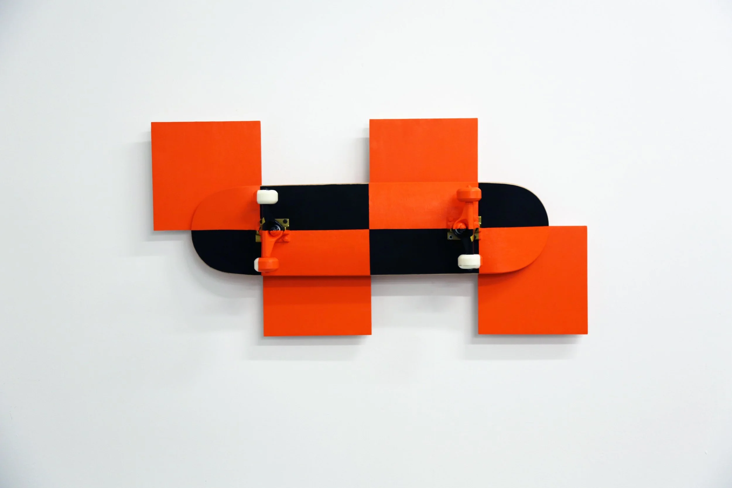 “Interlock object” (Target no.98) 20x6x40” Mix media on wood, 2018