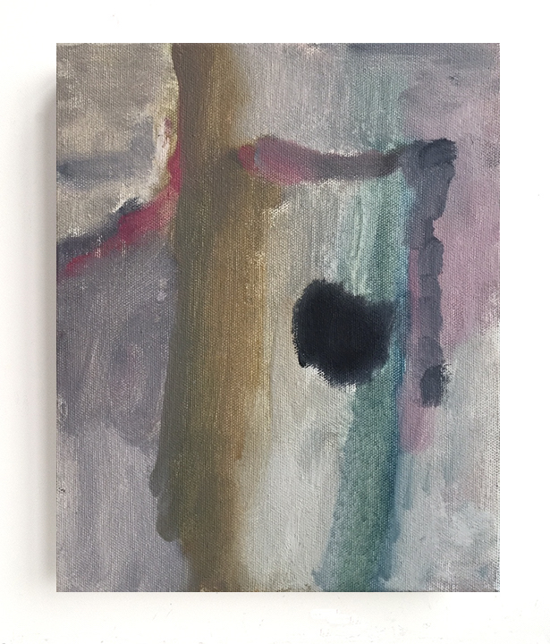 Untitled (walking shadows), 2016, oil on canvas, 10 x 8 inches