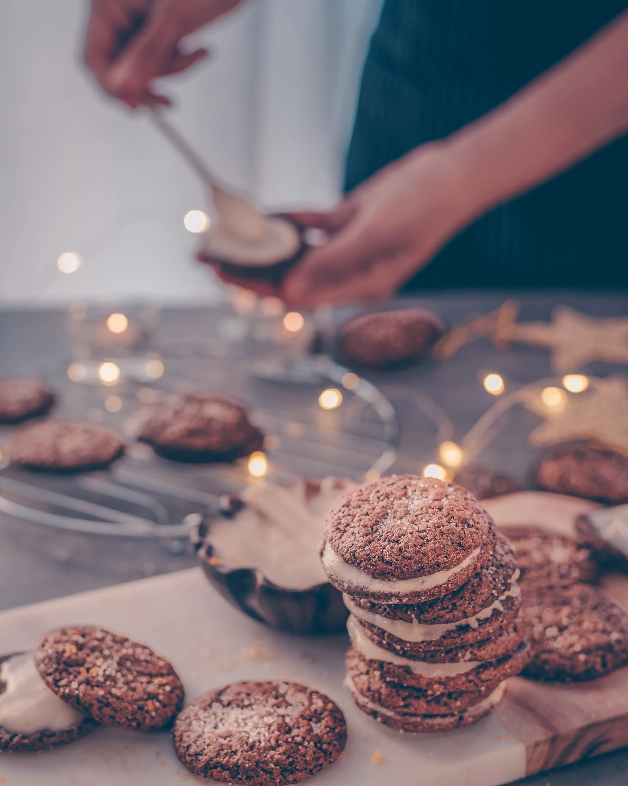 gingerbread cookies stacked spreading - blue matte.jpg