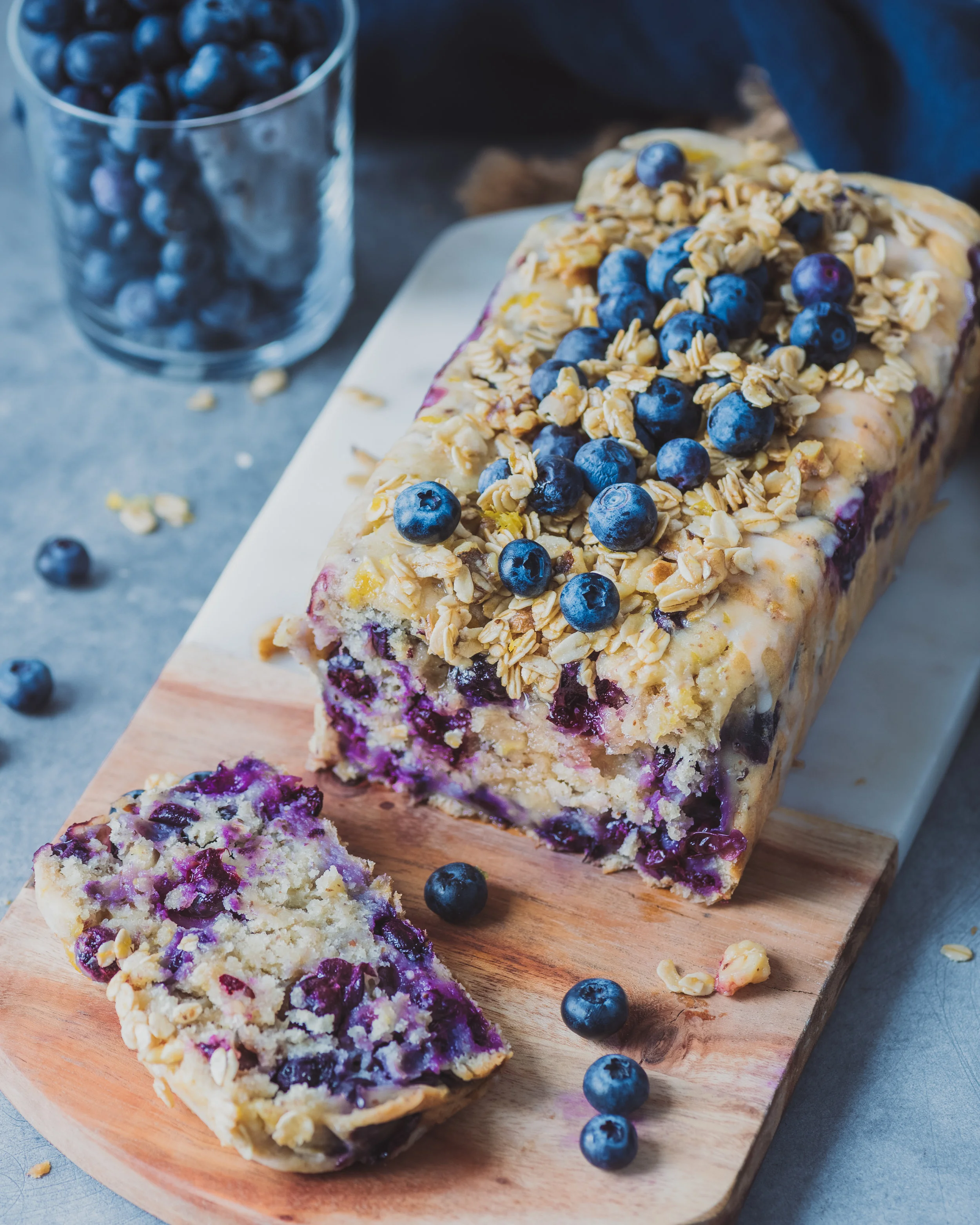 Vegan Blueberry Banana Bread with Streusel Topping