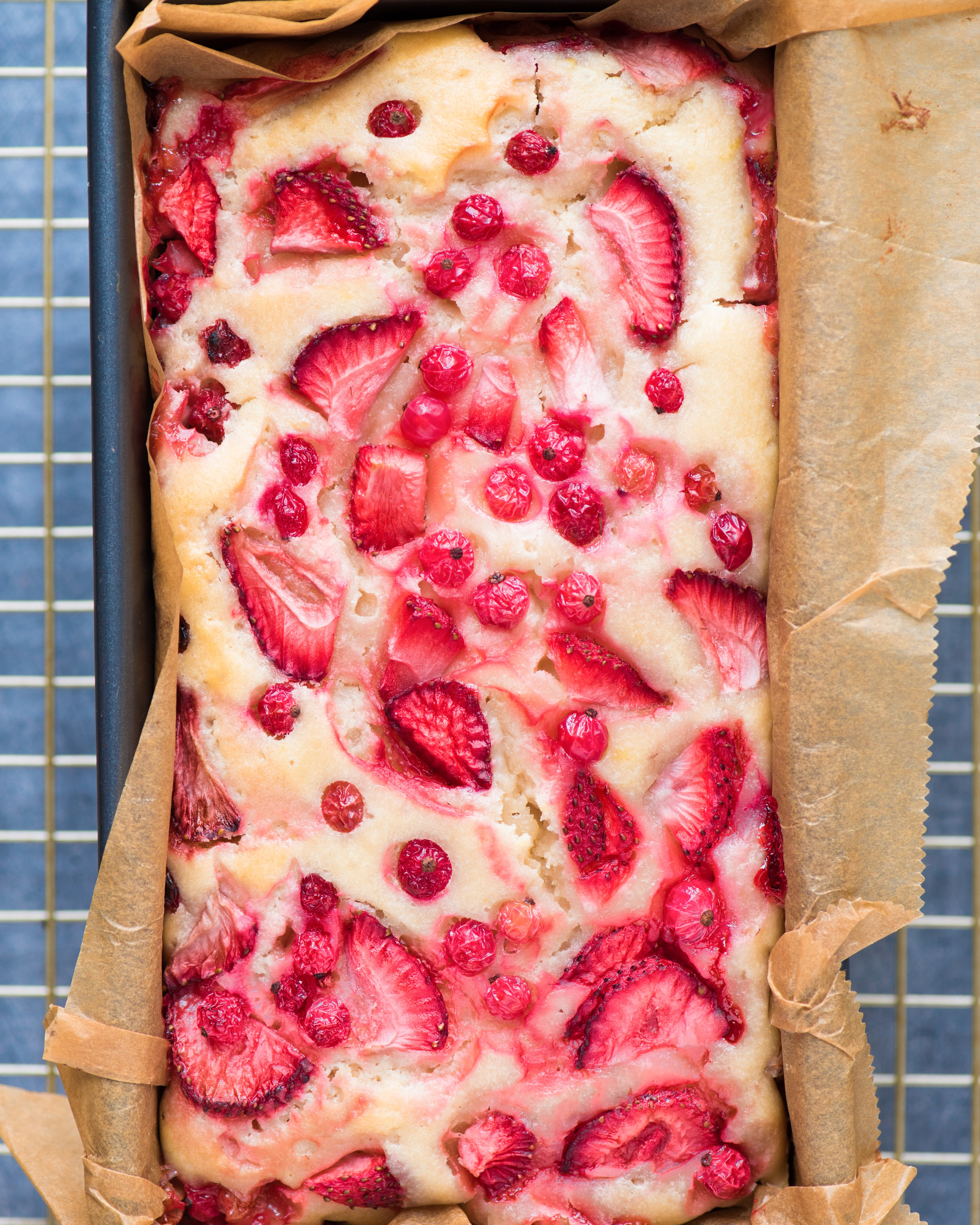 Strawberry Lemon Red Currant Loaf (Vegan)