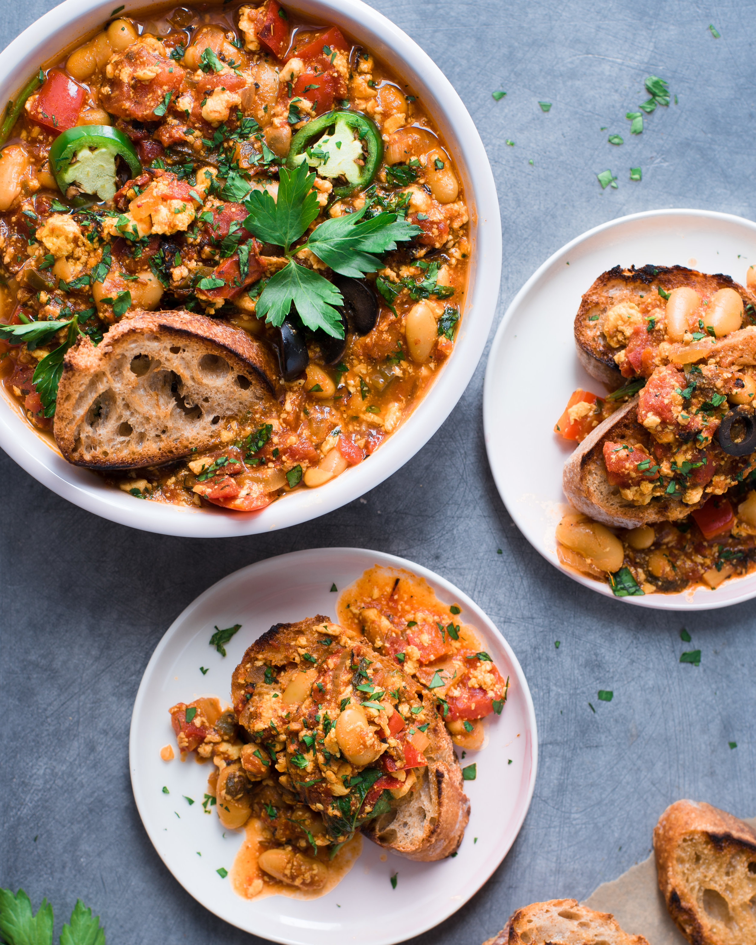 Vegan Shakshuka with Tofu and White Beans