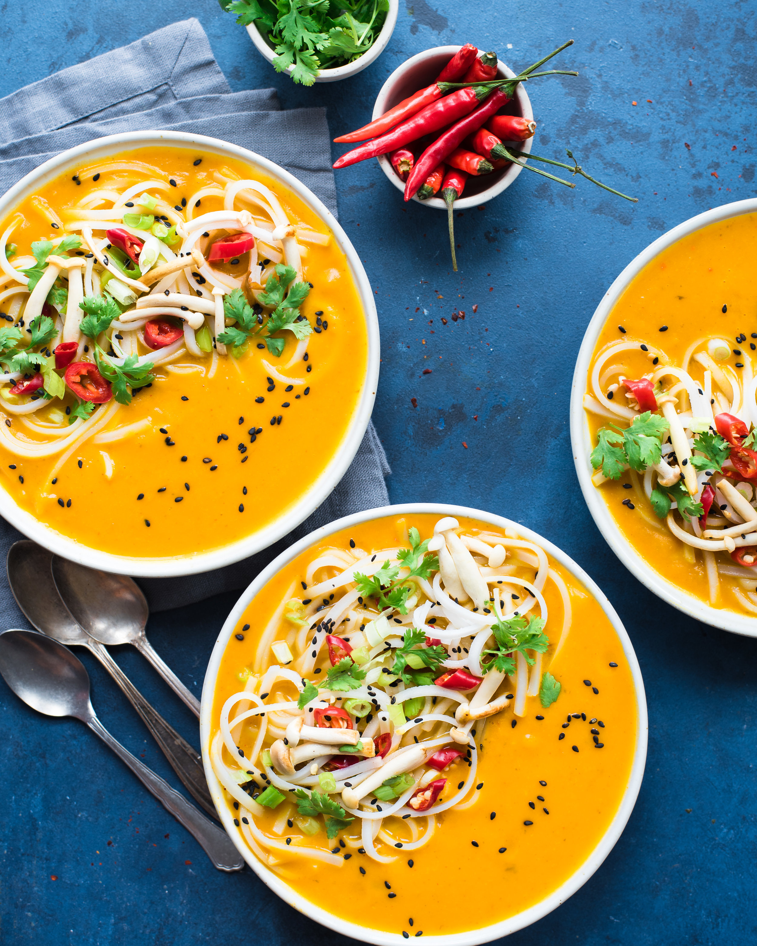 Instant Pot Red Curry Kuri Squash Soup (Vegan)