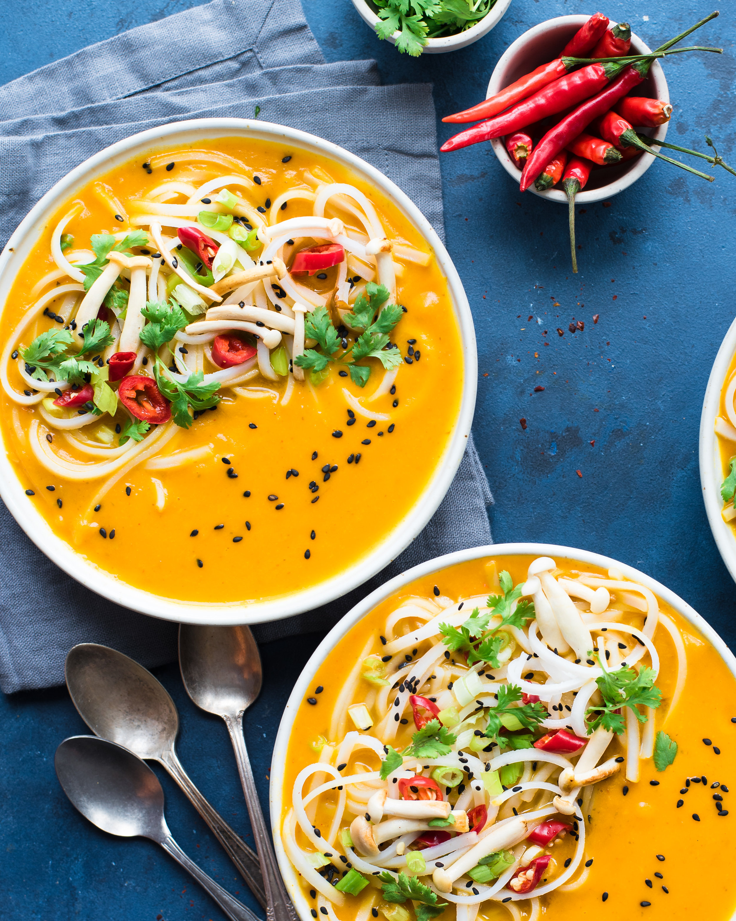 Instant Pot Red Curry Kuri Squash Soup (Vegan)