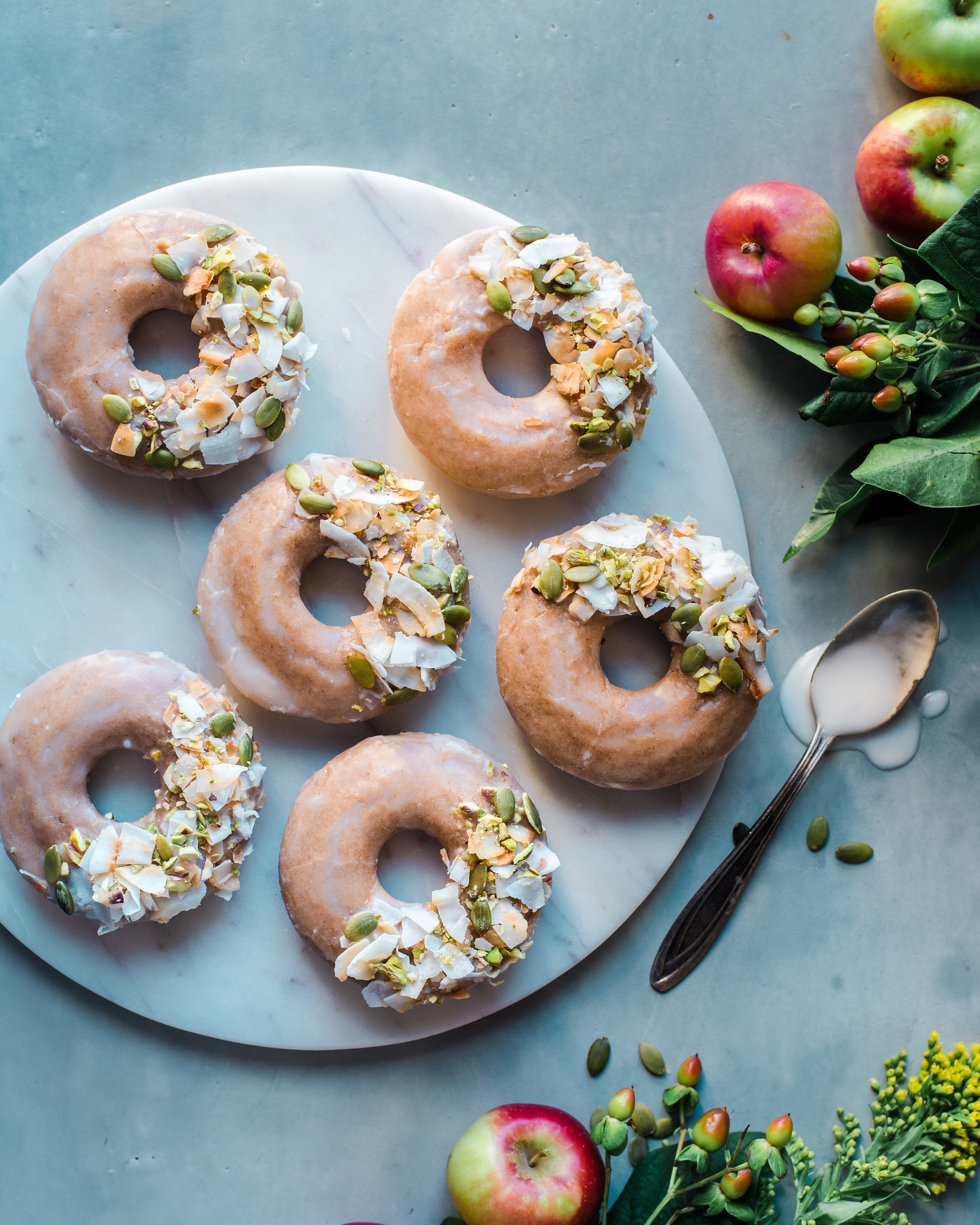 Apple Spice Baked Vegan Donuts