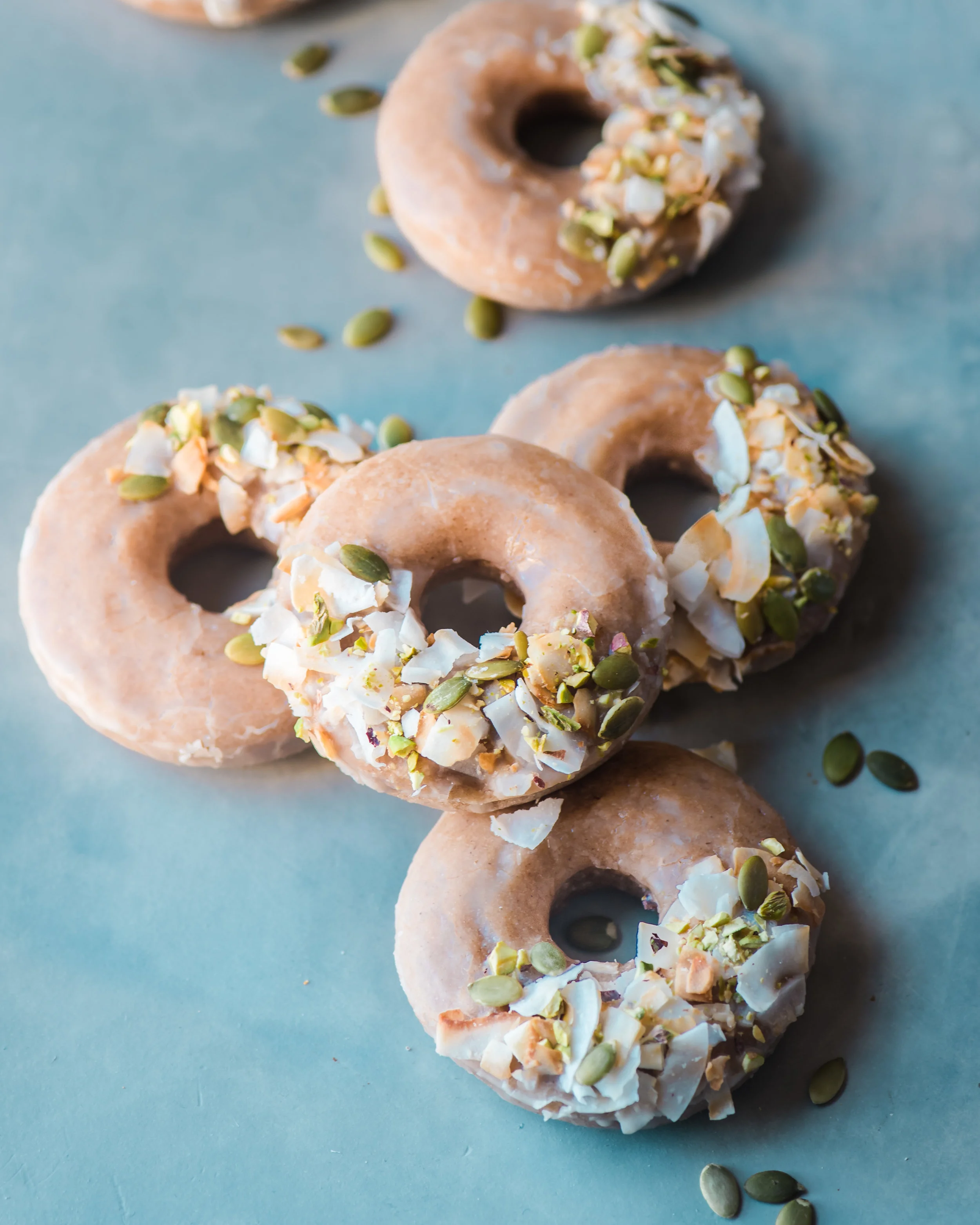 Apple Spice Baked Vegan Donuts