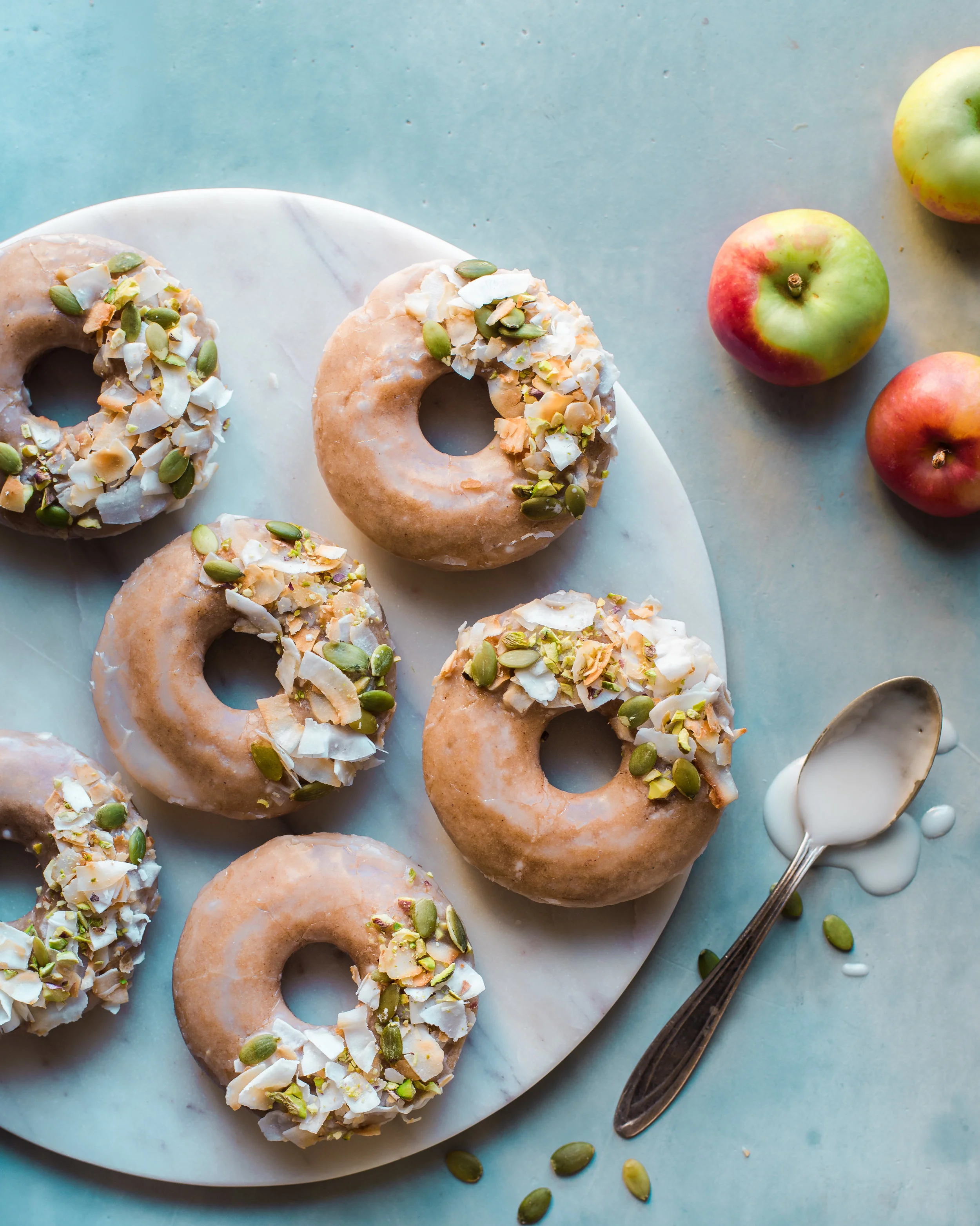 Apple Spice Baked Vegan Donuts