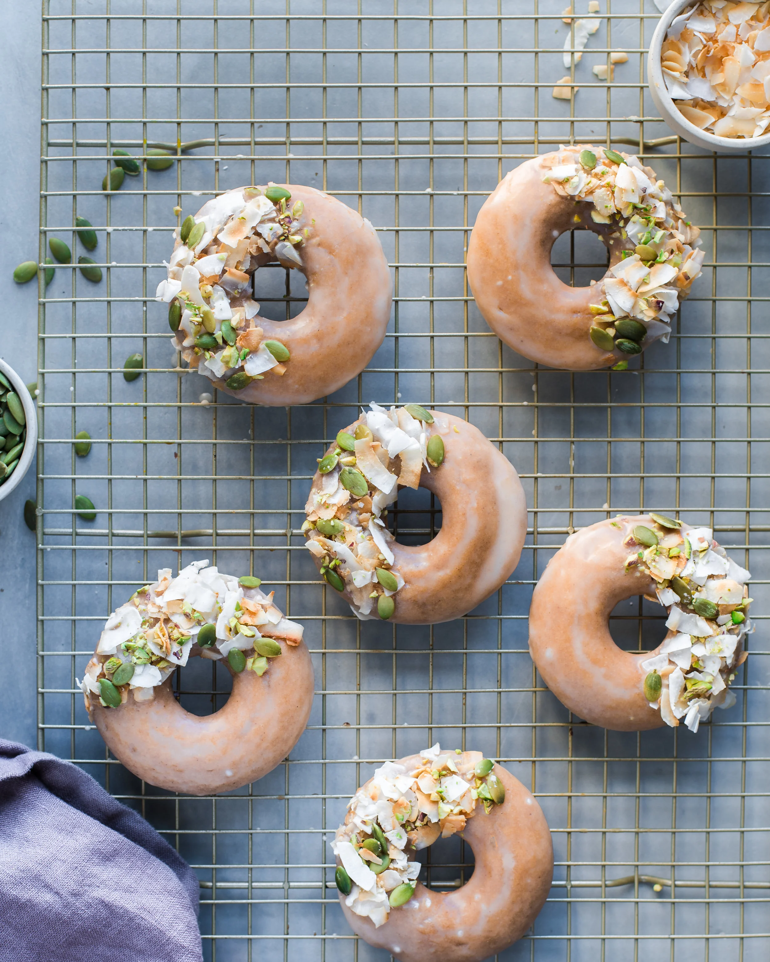 Apple Spice Baked Vegan Donuts