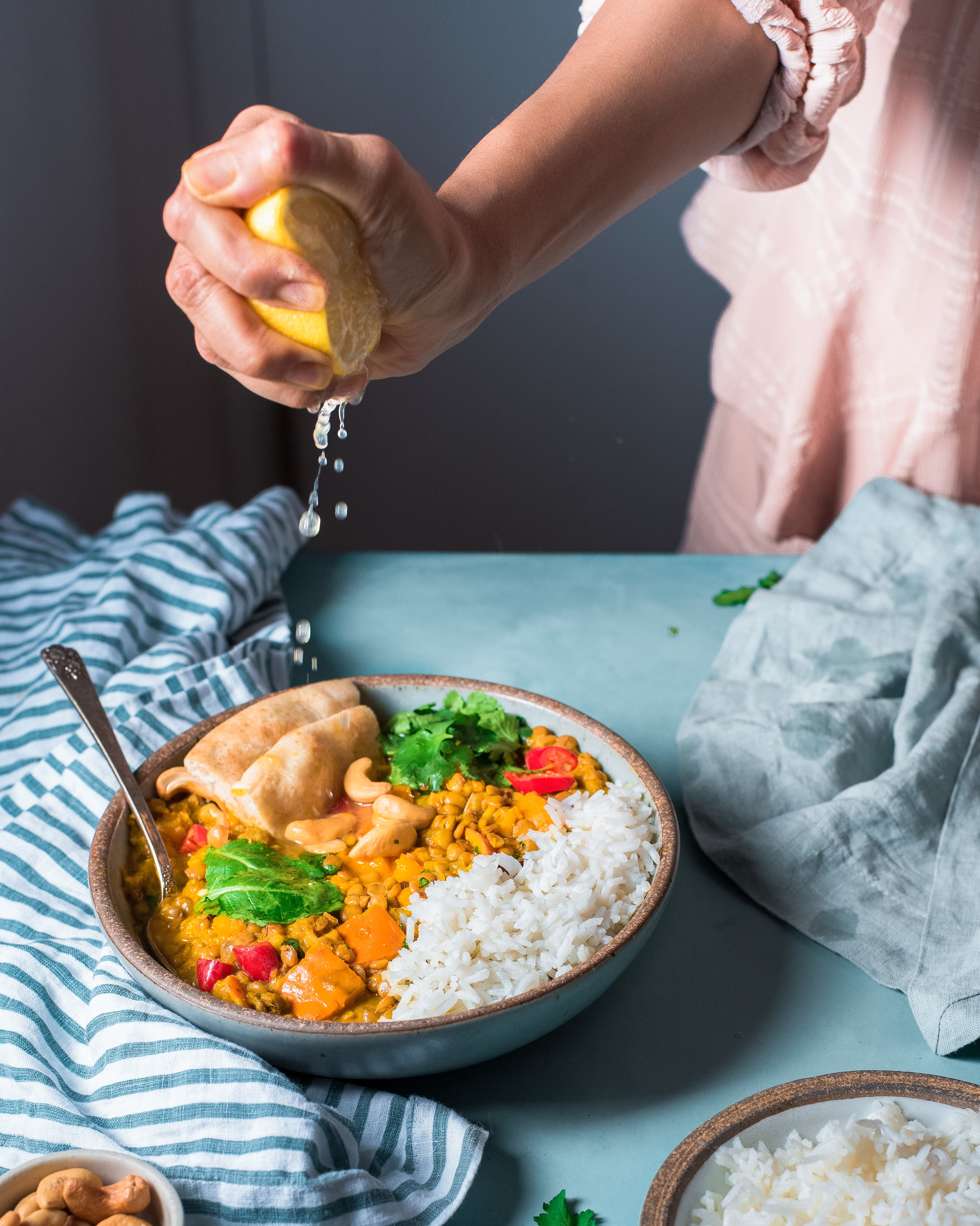 Instant Pot Butternut Squash Lentil Curry