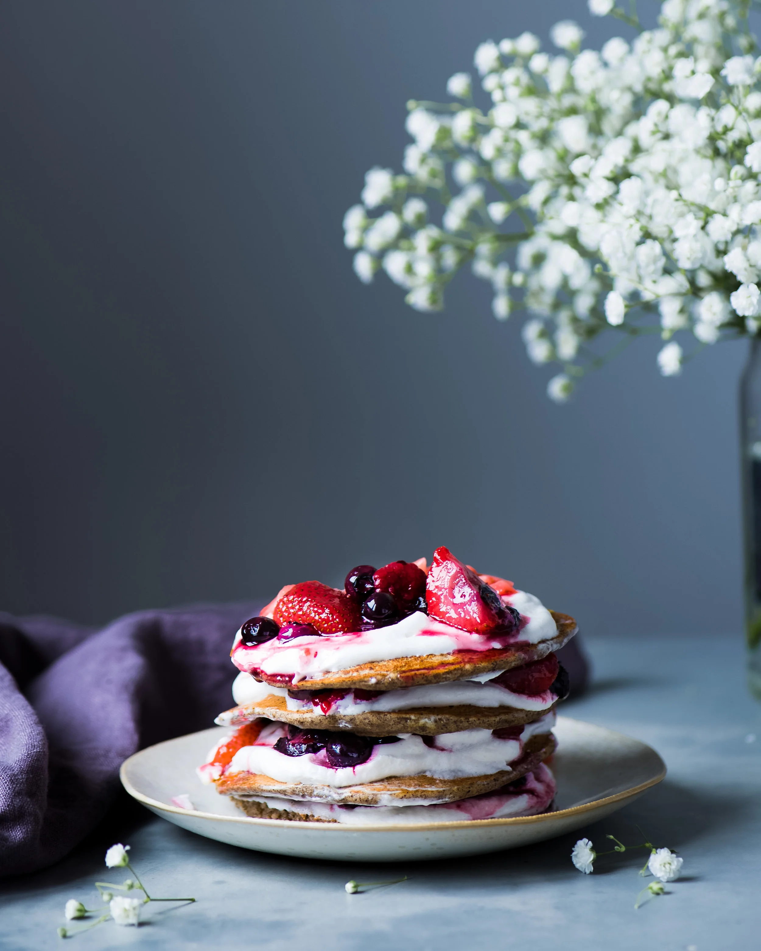 Vegan Quinoa Buckwheat Pancakes