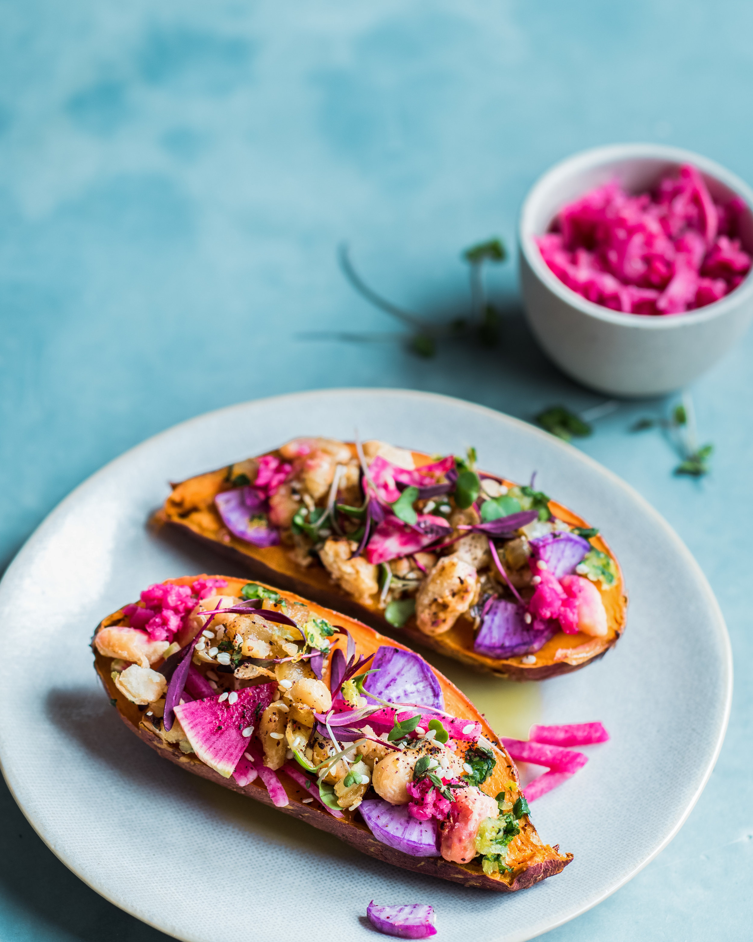 12-inchZa'atar White Bean Stuffed Sweet Potatoes